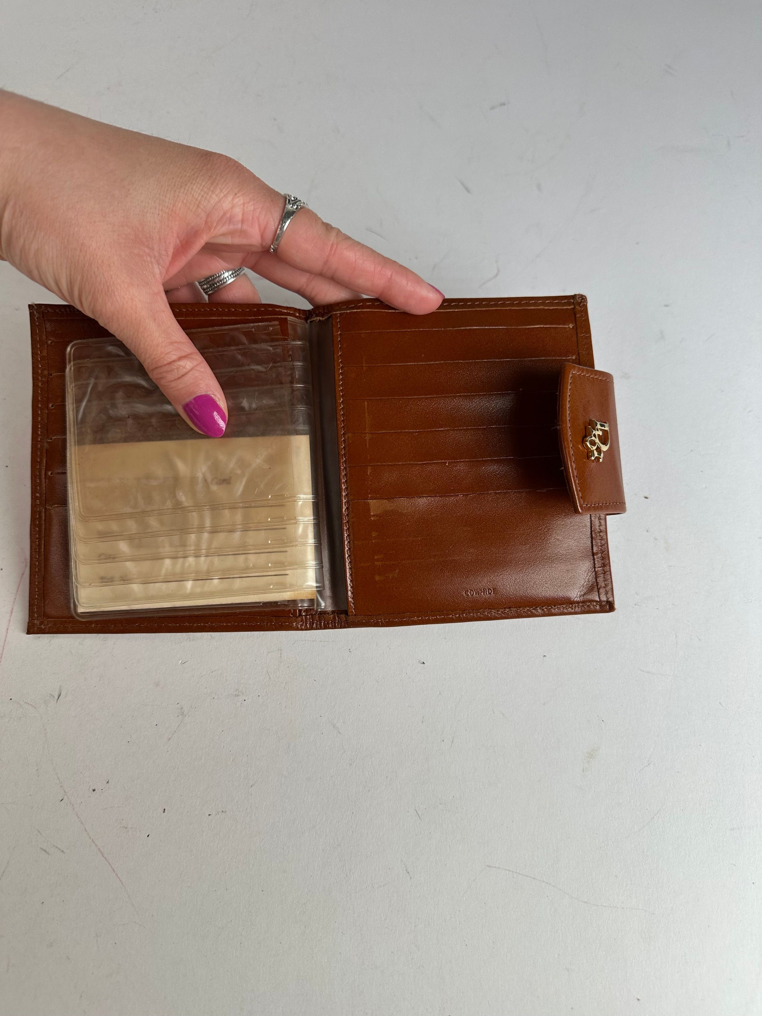 Dior Vintage Paris-New York Leather Bifold Wallet Cognac Size ONE SIZE - 8 Thumbnail