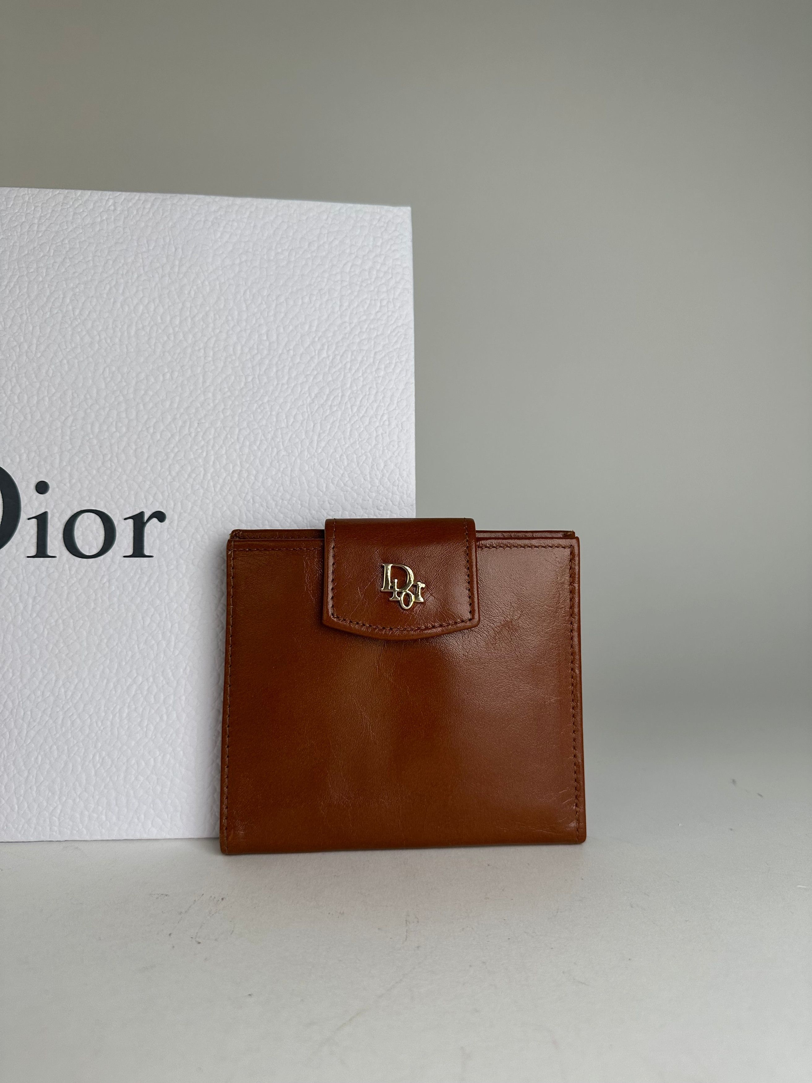 Dior Vintage Paris-New York Leather Bifold Wallet Cognac Size ONE SIZE - 13 Thumbnail