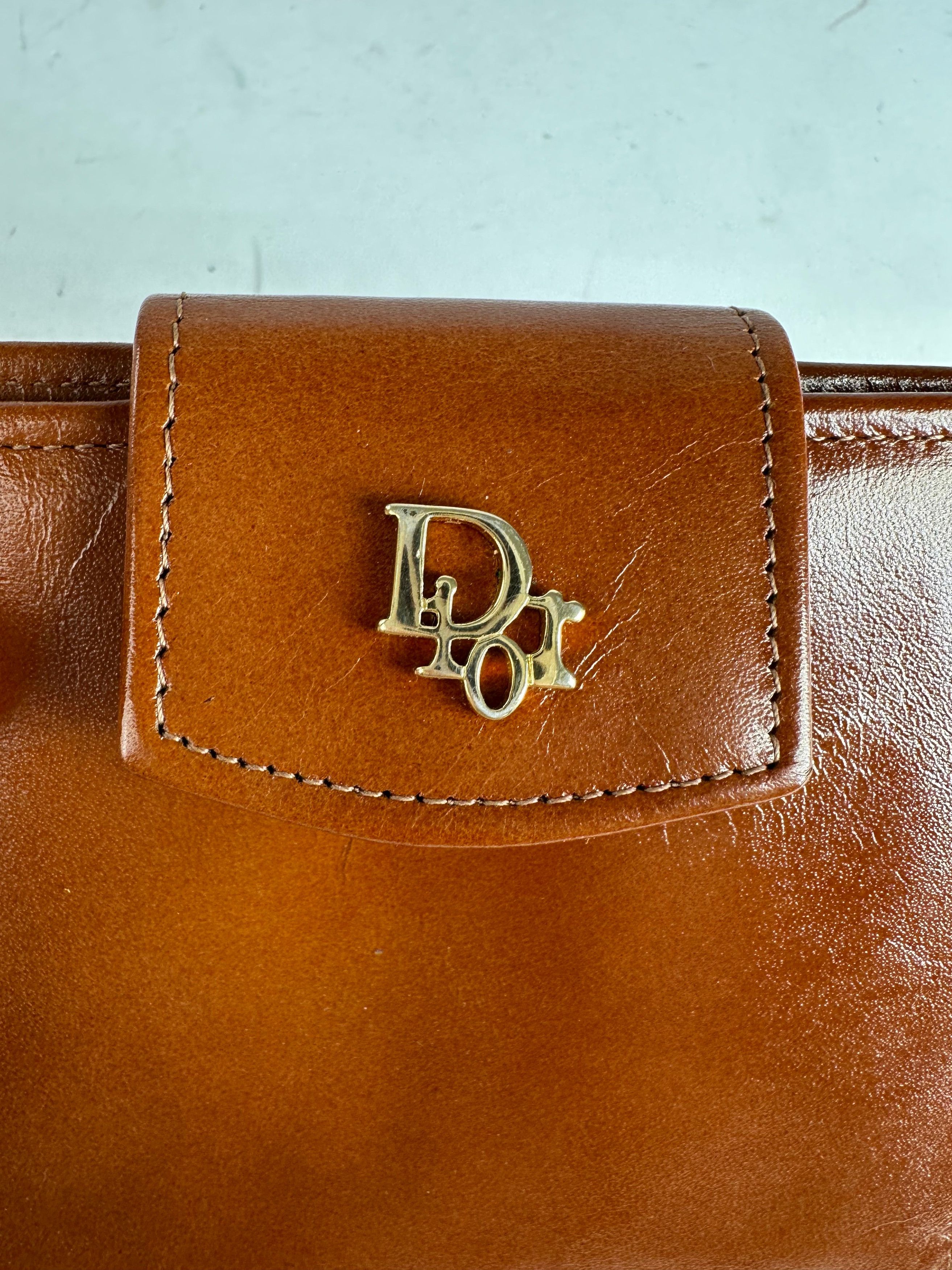 Dior Vintage Paris-New York Leather Bifold Wallet Cognac Size ONE SIZE - 10 Thumbnail