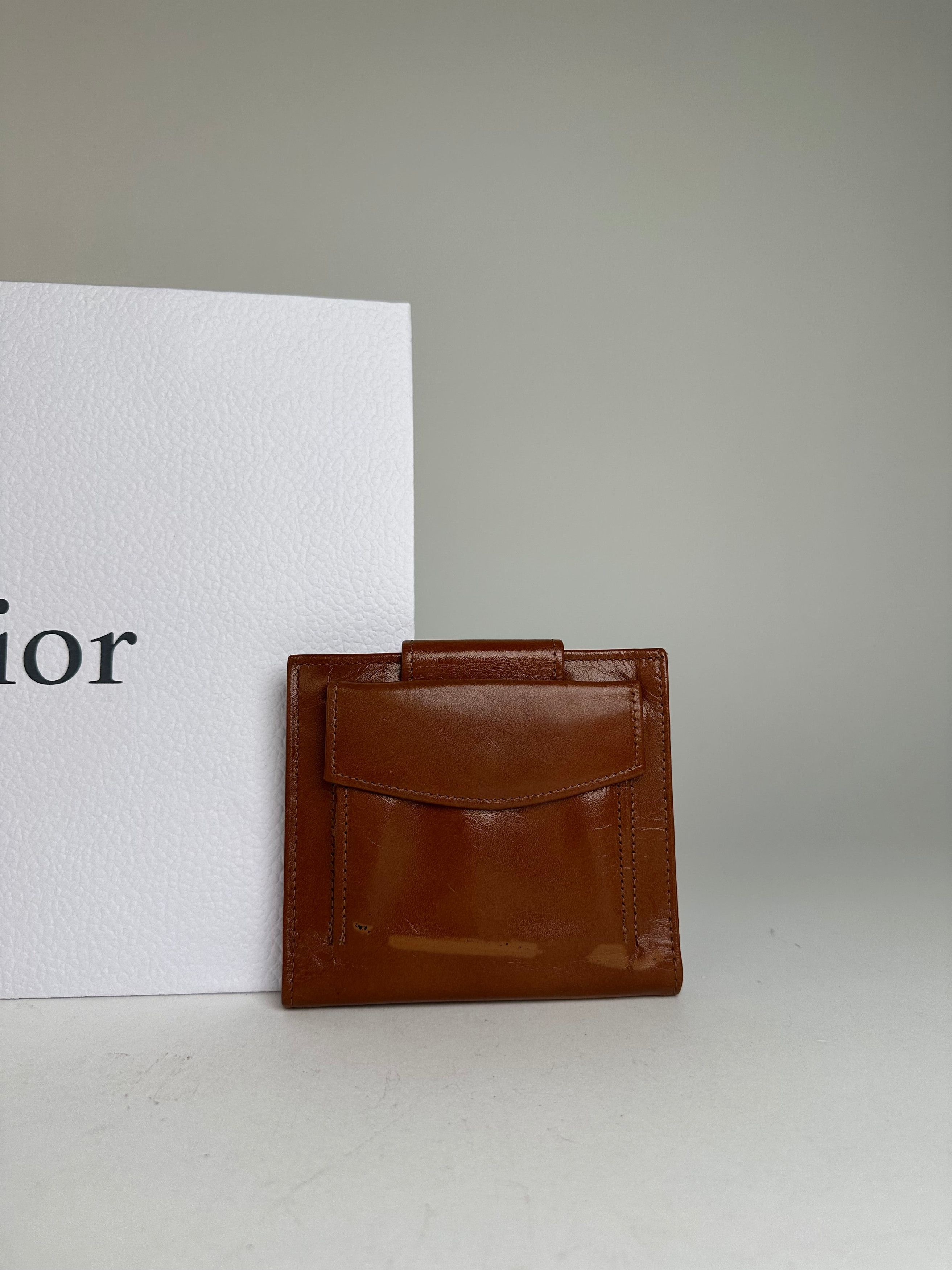 Dior Vintage Paris-New York Leather Bifold Wallet Cognac Size ONE SIZE - 14 Thumbnail