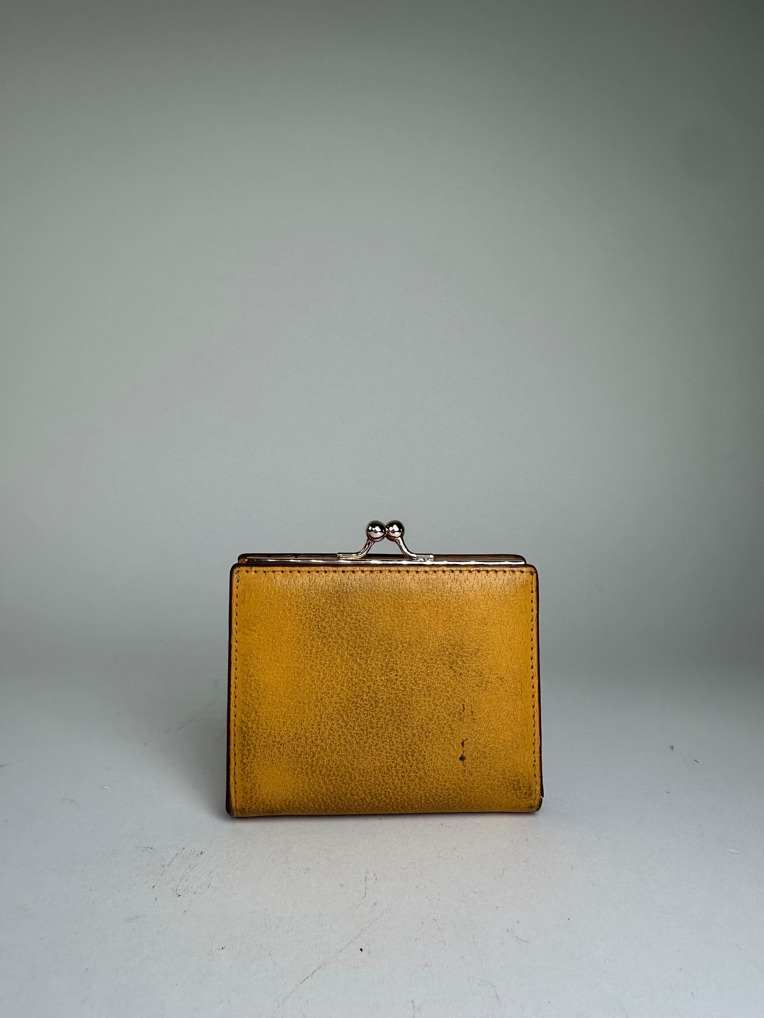 Vivienne Westwood Vintage Orb Leather Kiss-Lock Wallet Mustard Size ONE SIZE - 10 Thumbnail