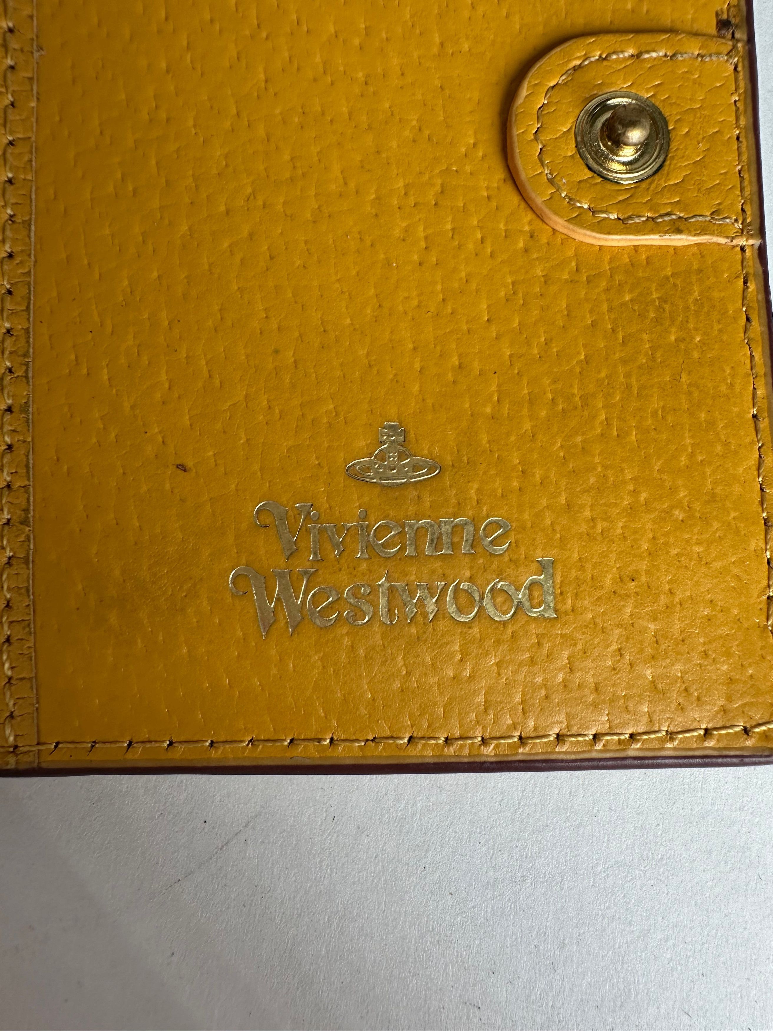 Vivienne Westwood Vintage Orb Leather Kiss-Lock Wallet Mustard Size ONE SIZE - 4 Thumbnail