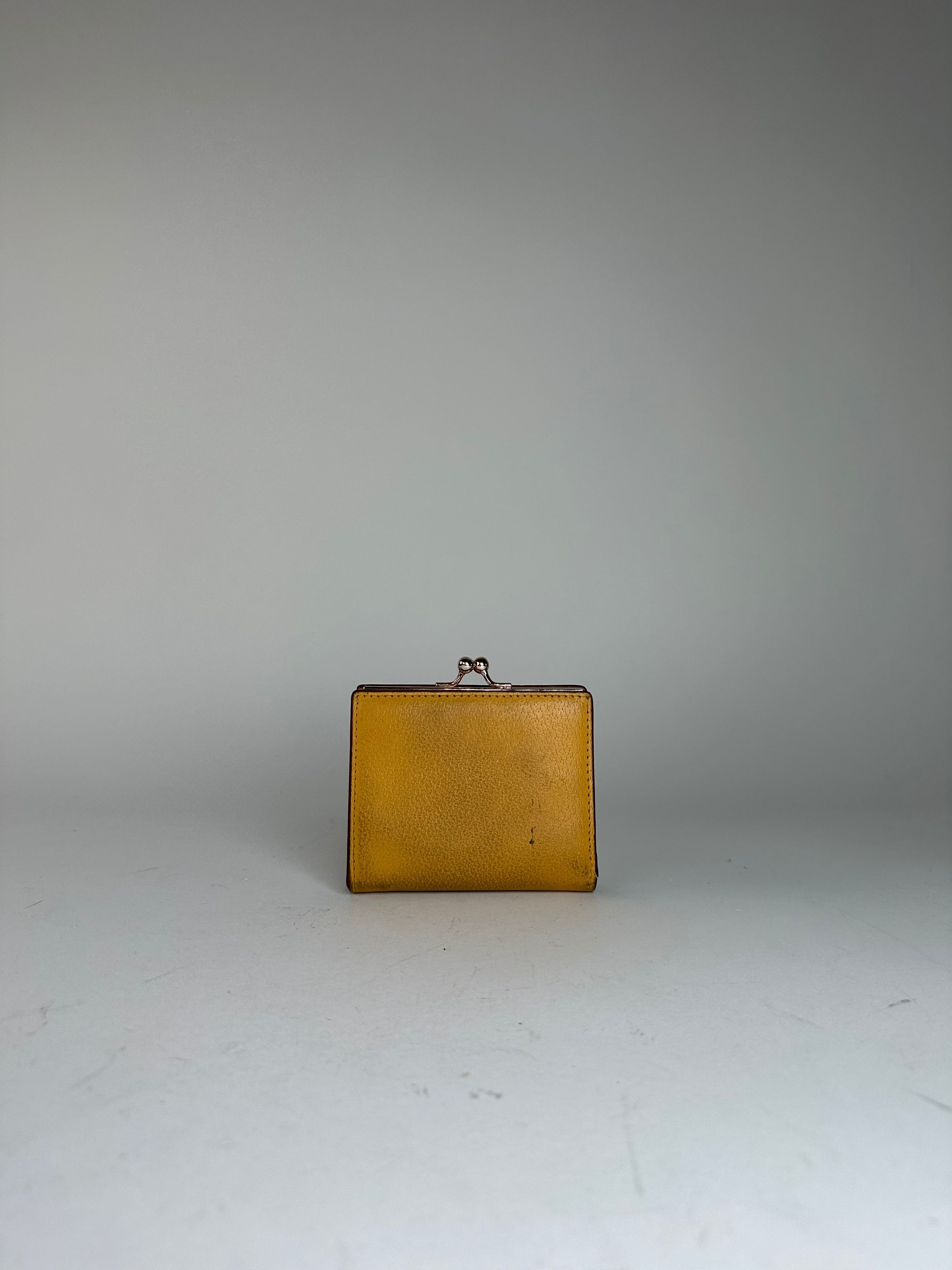 Vivienne Westwood Vintage Orb Leather Kiss-Lock Wallet Mustard Size ONE SIZE - 2 Thumbnail