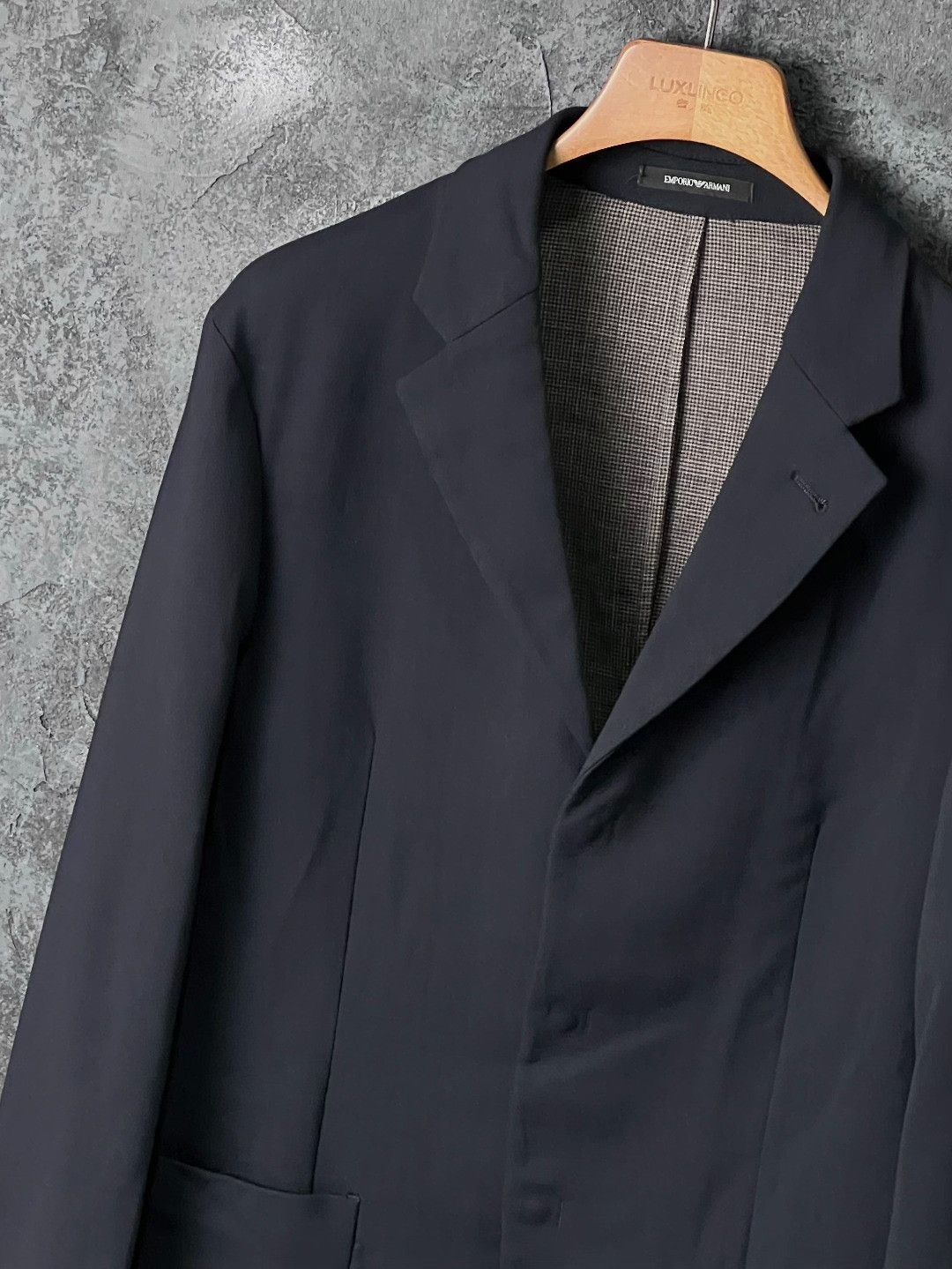 Armani Armani Wool Blue Suit 40r Men Size 40R - 4 Thumbnail