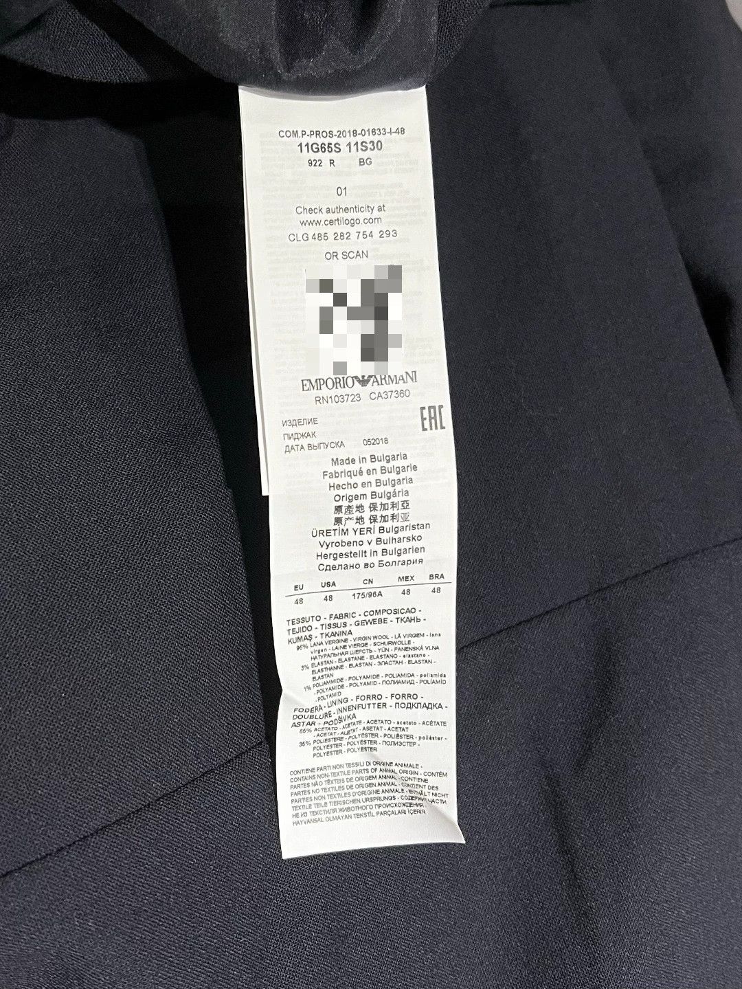 Armani Armani Wool Blue Suit 40r Men Size 40R - 7 Thumbnail