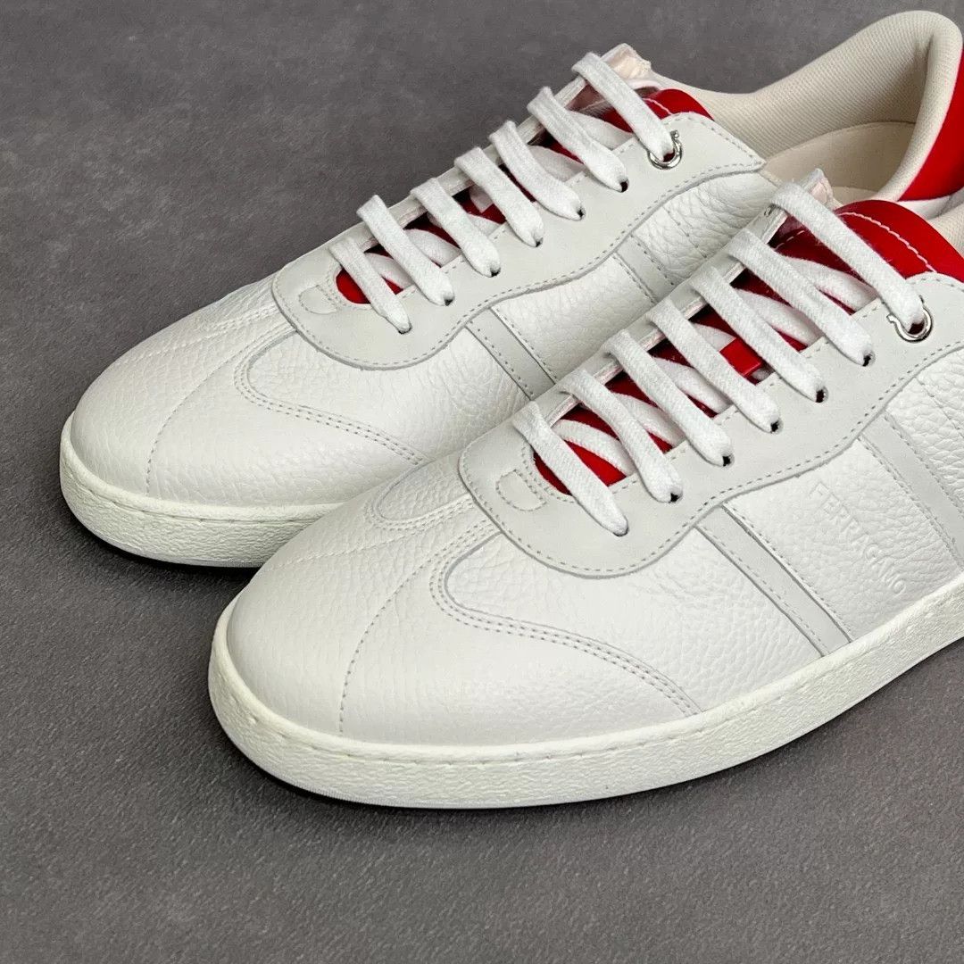 Salvatore Ferragamo Salvatore Ferragamo Leather White Lowtop Sneakers 7 Men Size US 7 / EU 40 - 3 Thumbnail