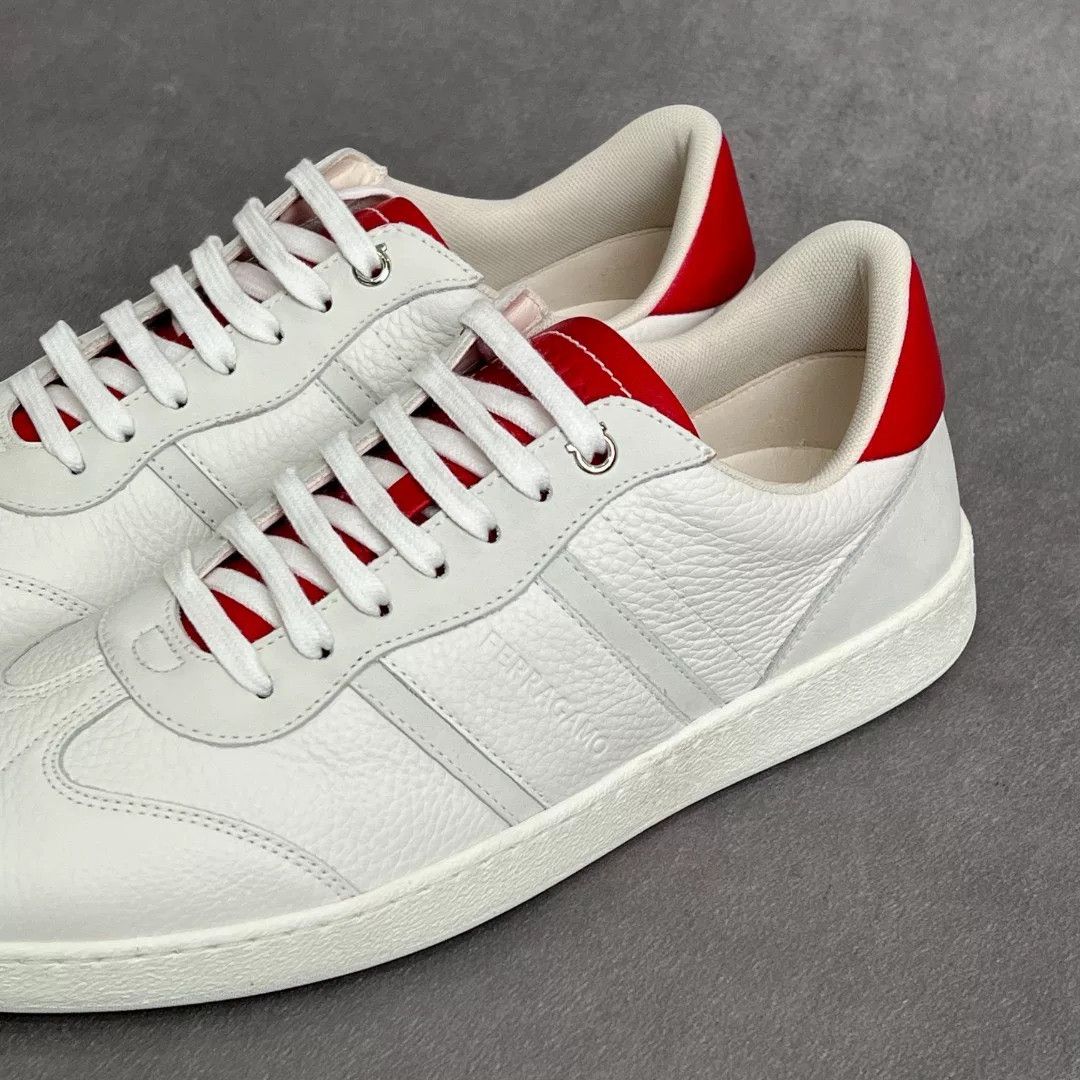 Salvatore Ferragamo Salvatore Ferragamo Leather White Lowtop Sneakers 7 Men Size US 7 / EU 40 - 2 Thumbnail
