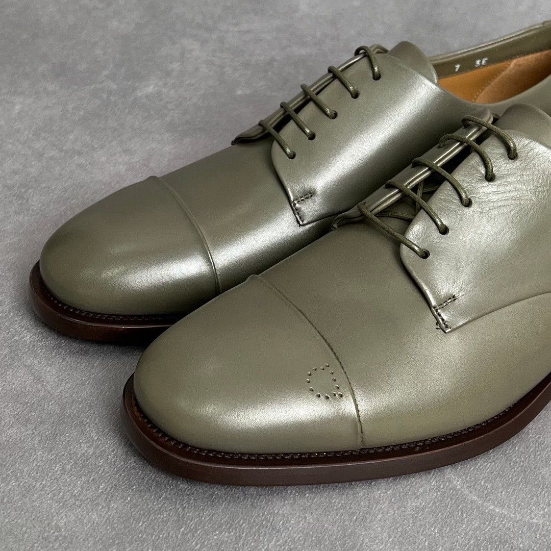 Salvatore Ferragamo Salvatore Ferragamo Leather Green Lowtop Sneakers 7 Men Size US 7 / EU 40 - 3 Thumbnail