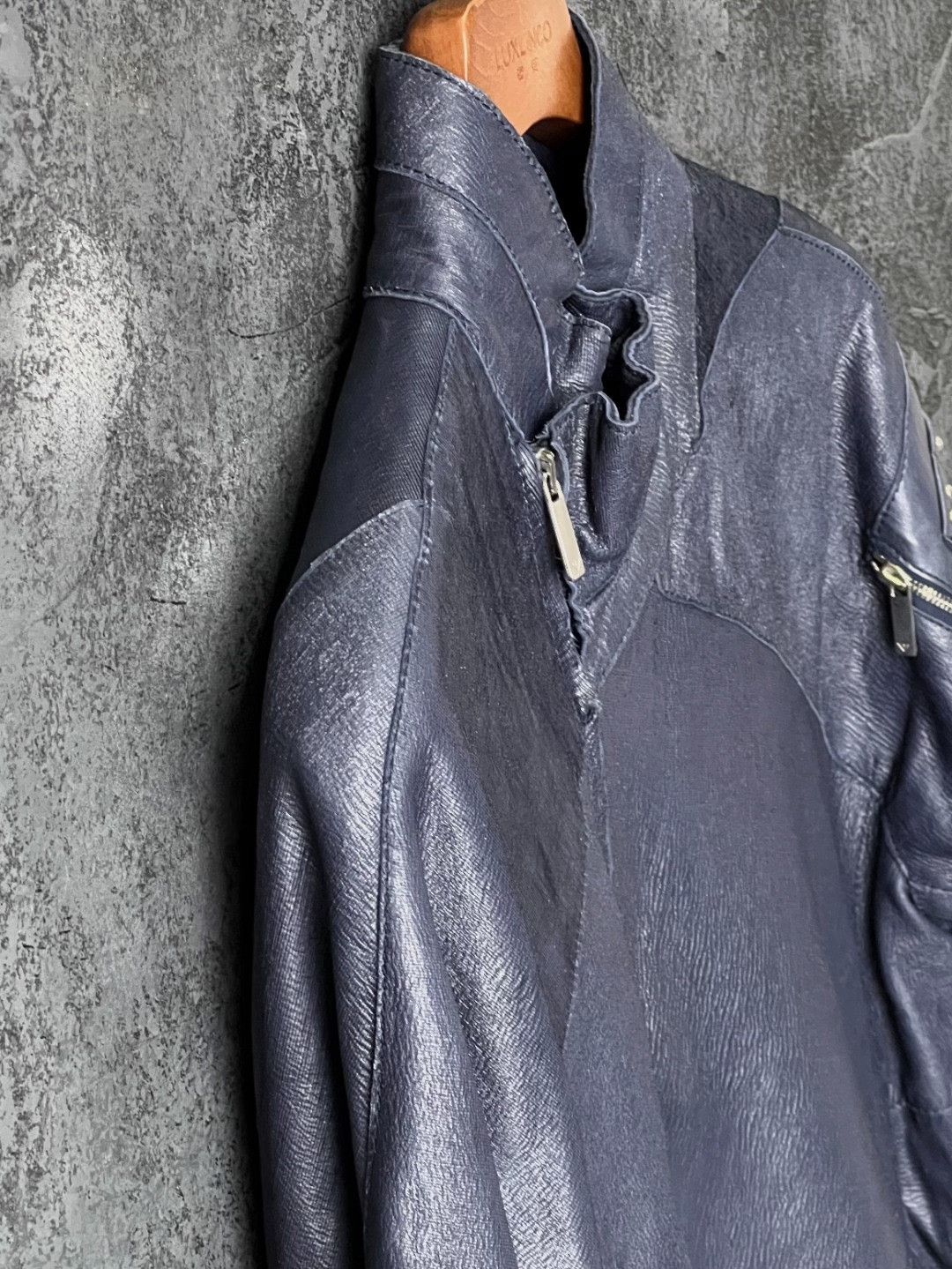 Armani Armani Leather Blue Leather Jacket m Men Size US M / EU 48-50 / 2 - 5 Thumbnail