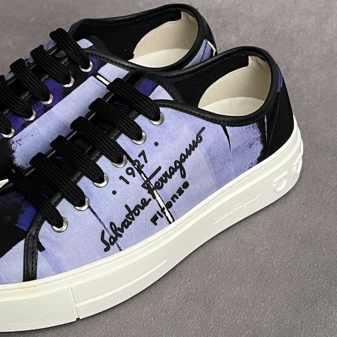 Salvatore Ferragamo Salvatore Ferragamo Leather Multi Lowtop Sneakers 7 Men Size US 7 / EU 40 - 2 Thumbnail