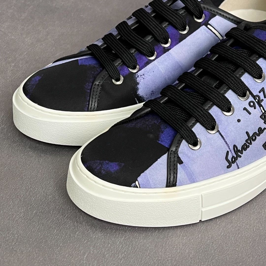Salvatore Ferragamo Salvatore Ferragamo Leather Multi Lowtop Sneakers 7 Men Size US 7 / EU 40 - 3 Thumbnail