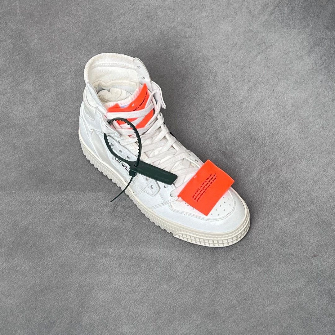 Off-White Off-White Leather White Hitop Sneakers 6 Men Size US 6 / EU 39 - 5 Thumbnail