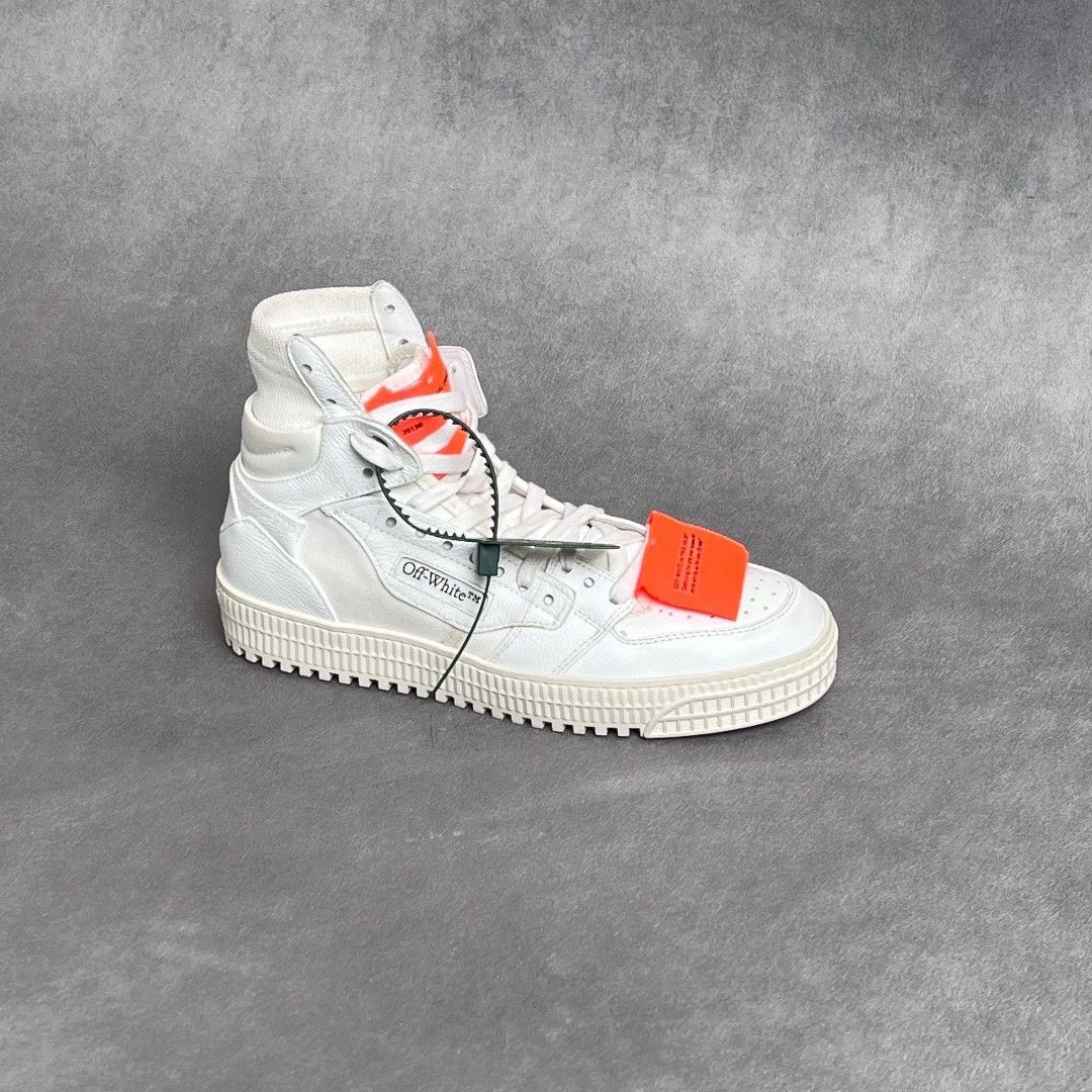 Off-White Off-White Leather White Hitop Sneakers 6 Men Size US 6 / EU 39 - 4 Thumbnail