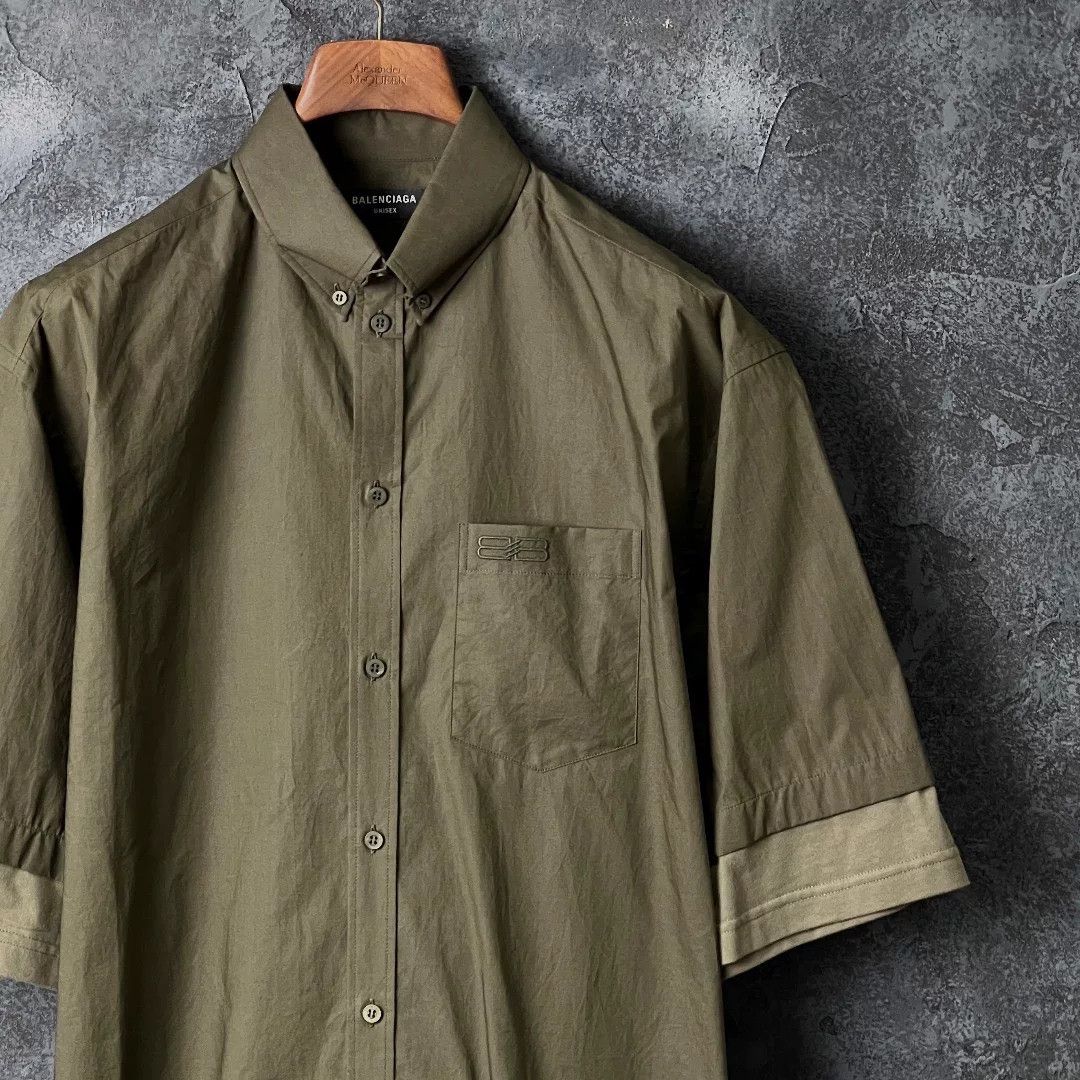 Balenciaga Balenciaga Cotton Green Shirt s Men Size US S / EU 44-46 / 1 - 3 Thumbnail