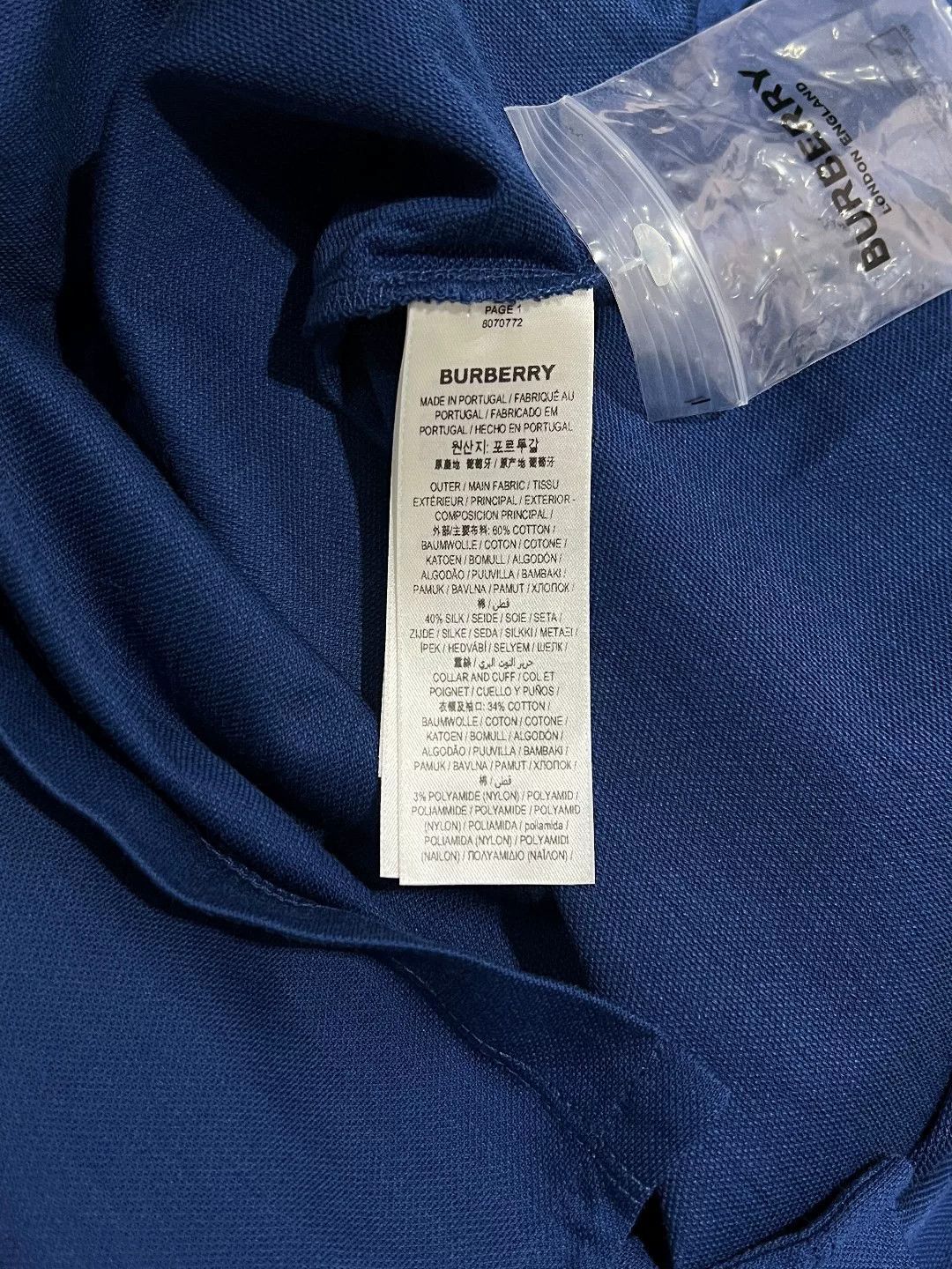 Burberry Burberry Cotton Blue Polo xs Men Size US XS / EU 42 / 0 - 7 Thumbnail