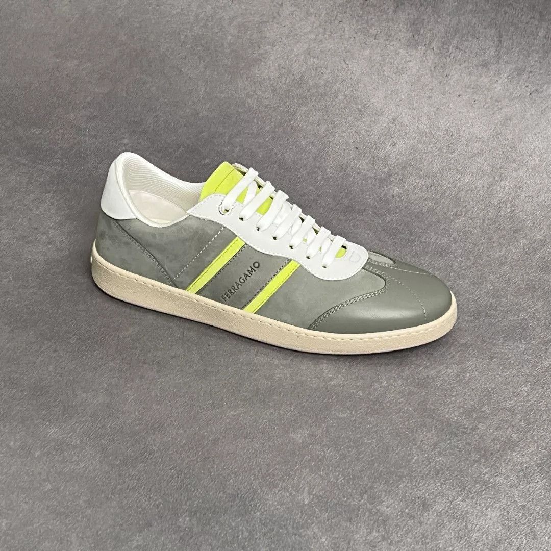 Salvatore Ferragamo Salvatore Ferragamo Leather Green Lowtop Sneakers 6.5 Men Size US 6.5 / EU 39-40 - 4 Thumbnail