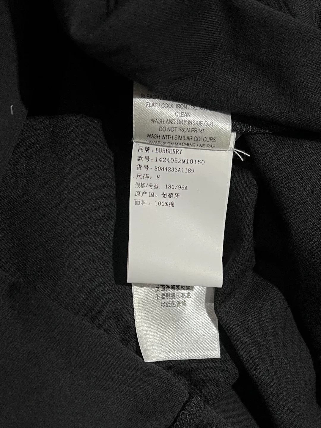 Burberry Burberry Cotton Black T-Shirt m Men Size US M / EU 48-50 / 2 - 7 Thumbnail