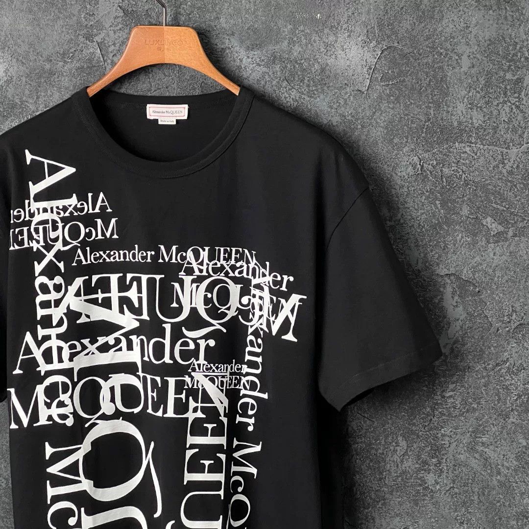 Alexander McQueen Alexander McQueen Cotton Printed Black T-Shirt s Men Size US S / EU 44-46 / 1 - 3 Thumbnail