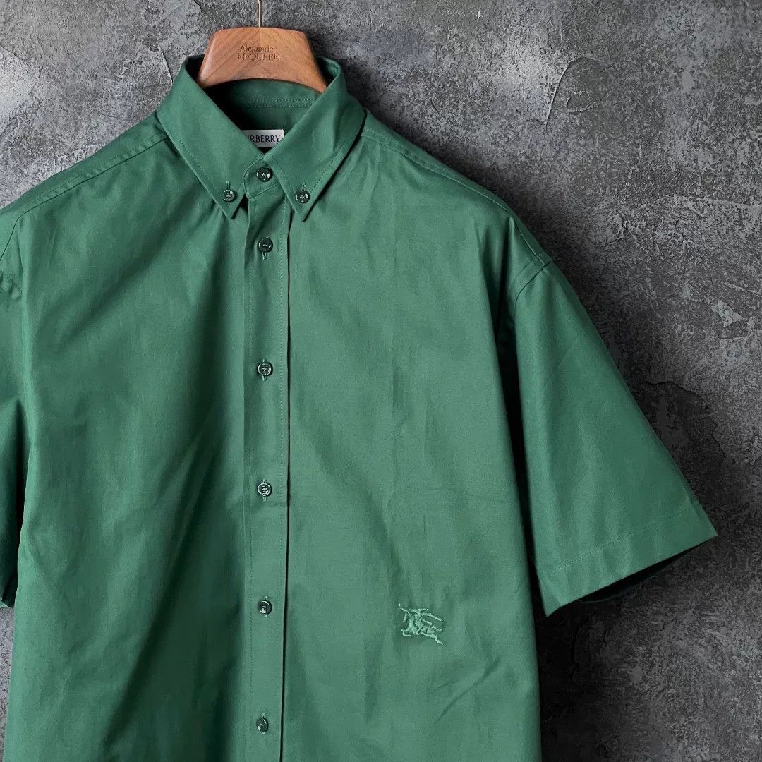 Burberry Burberry Cotton Green Shirt m Men Size US M / EU 48-50 / 2 - 3 Thumbnail