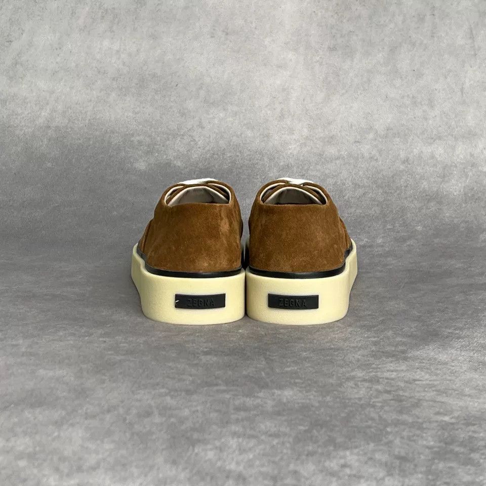 Ermenegildo Zegna Ermenegildo Zegna Brown Lowtop Sneakers 8 Men Size US 8 / EU 41 - 8 Thumbnail
