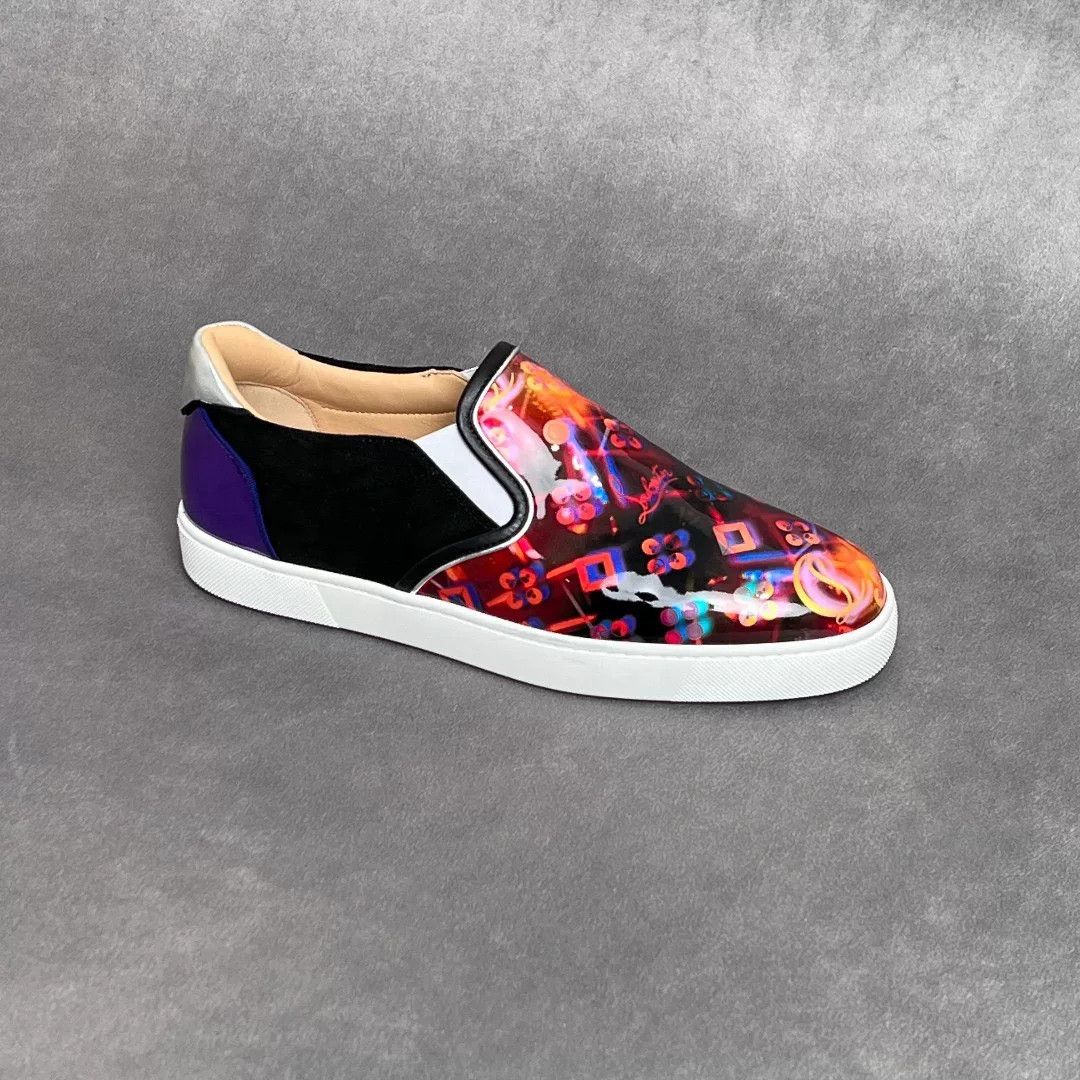 Christian Louboutin Christian Louboutin Patchwork Multi Lowtop Sneakers 9.5 Men Size US 9.5 / EU 42-43 - 4 Thumbnail
