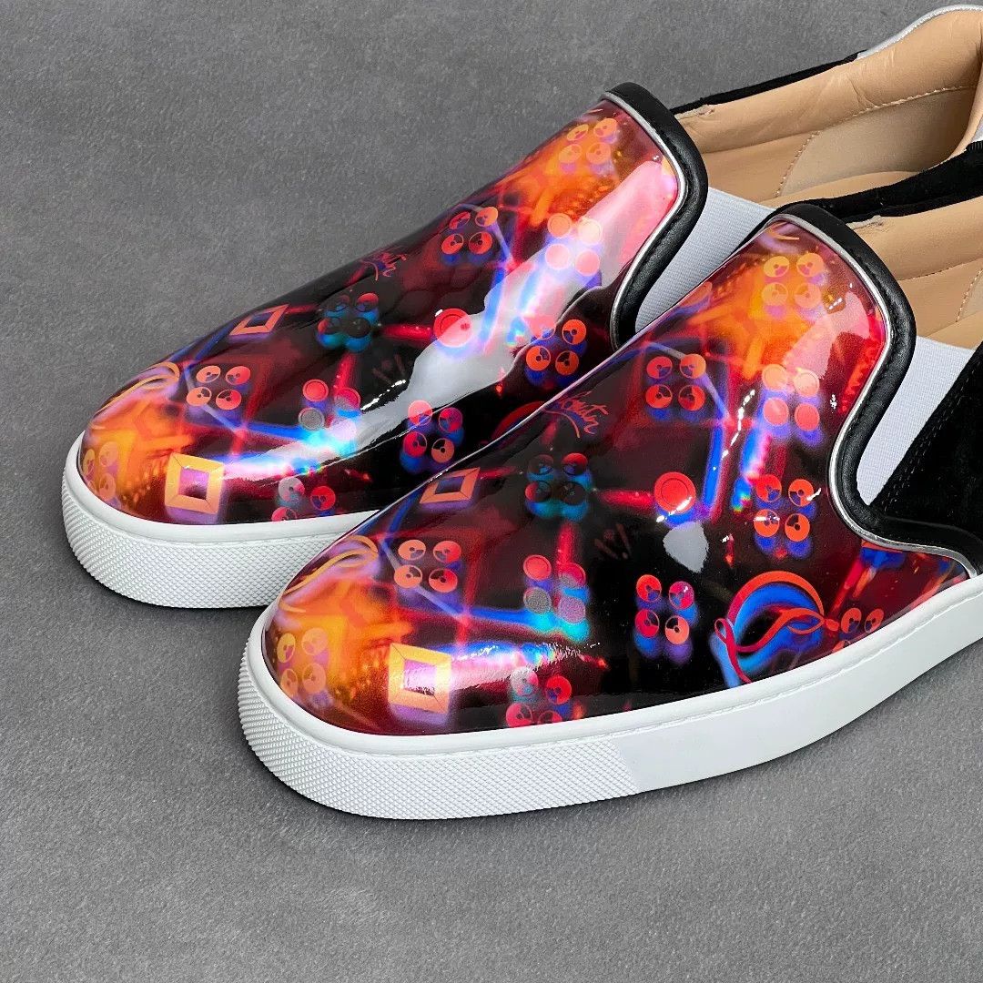 Christian Louboutin Christian Louboutin Patchwork Multi Lowtop Sneakers 9.5 Men Size US 9.5 / EU 42-43 - 2 Thumbnail