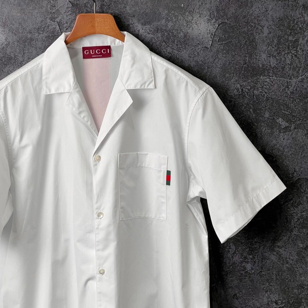 Gucci Gucci Cotton Printed White Shirt m Men Size US M / EU 48-50 / 2 - 3 Thumbnail