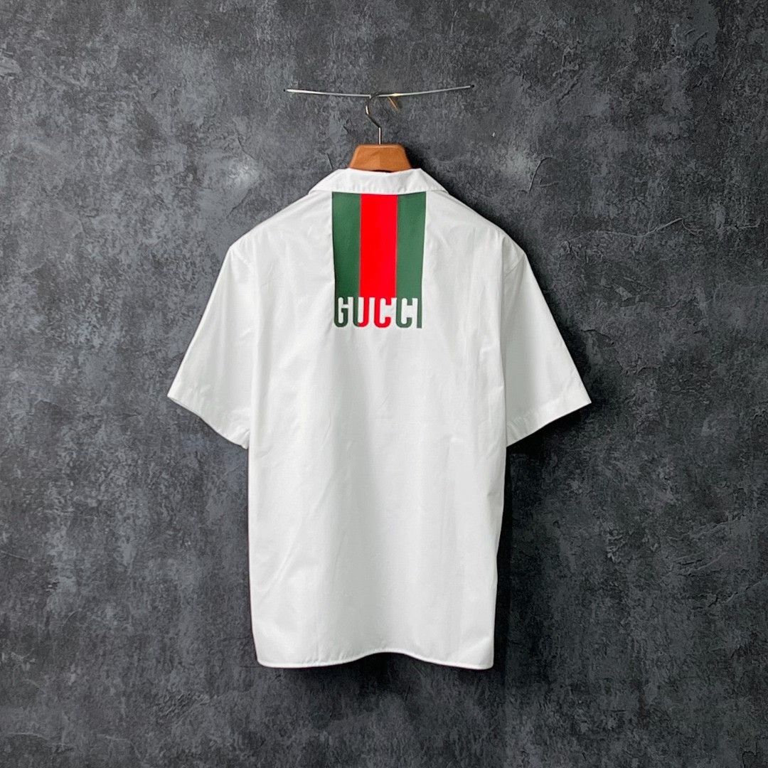 Gucci Gucci Cotton Printed White Shirt m Men Size US M / EU 48-50 / 2 - 2 Thumbnail