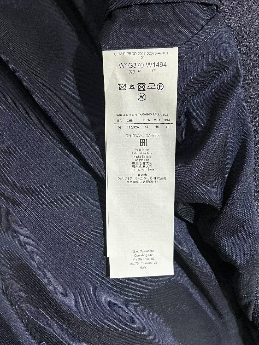 Armani Armani Blue Light Jacket m Men Size US M / EU 48-50 / 2 - 7 Thumbnail