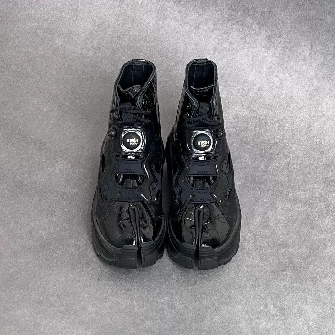 Maison Margiela Maison Margiela Leather Black Hitop Sneakers 6 Men Size US 6 / EU 39 - 7 Thumbnail