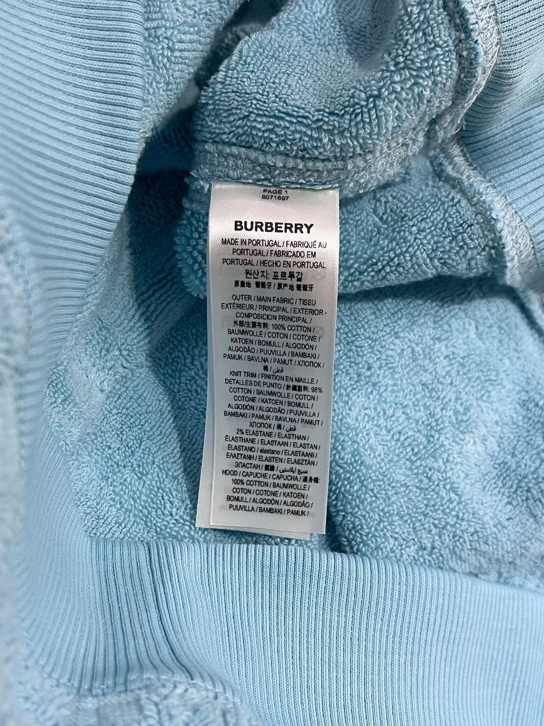 Burberry Burberry Cotton Blue Tank Top m Men Size US M / EU 48-50 / 2 - 7 Thumbnail