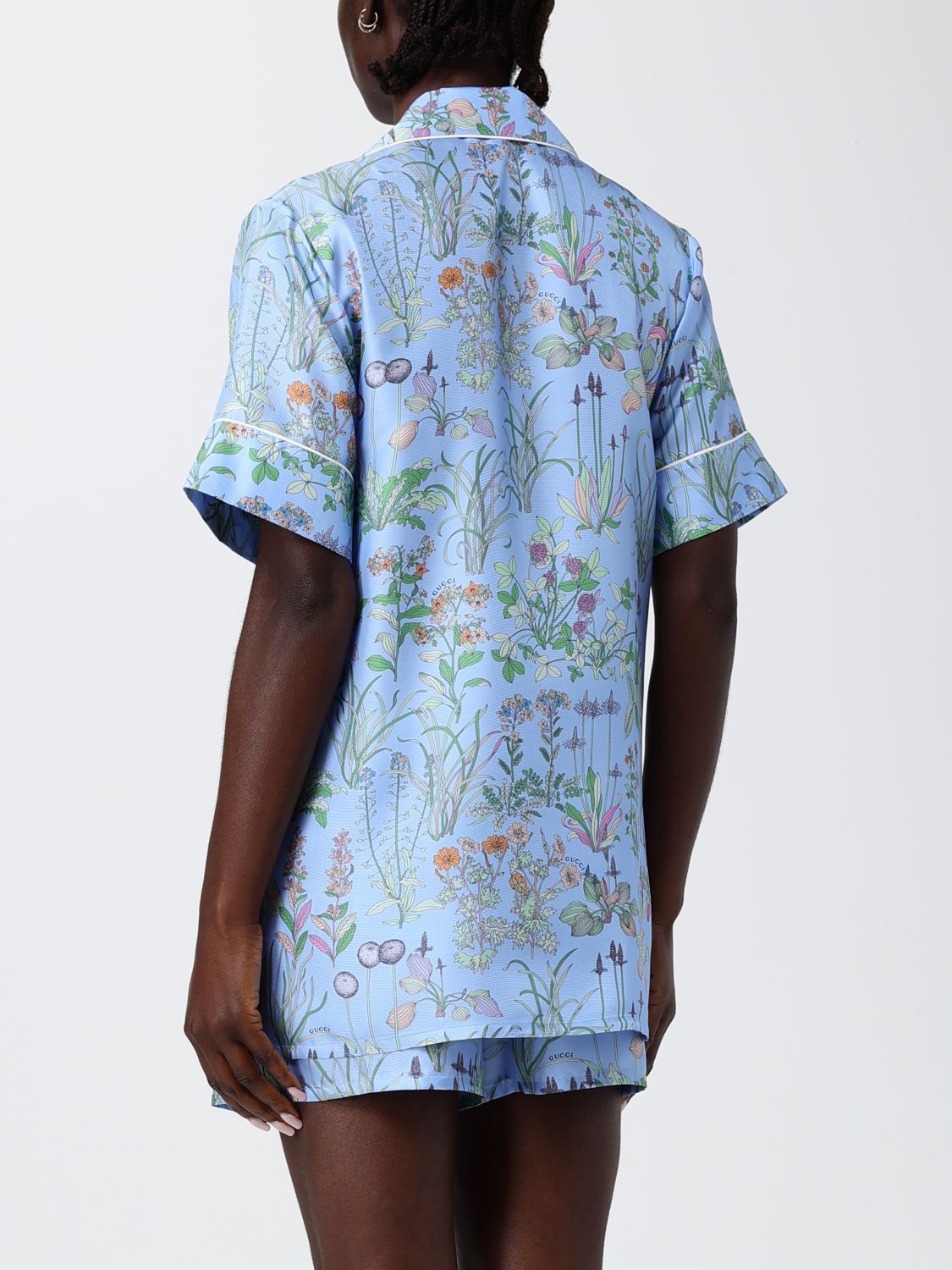 Gucci Gucci Shirt Woman Gnawed Blue Size XS / US 0-2 / IT 36-38 - 3 Thumbnail