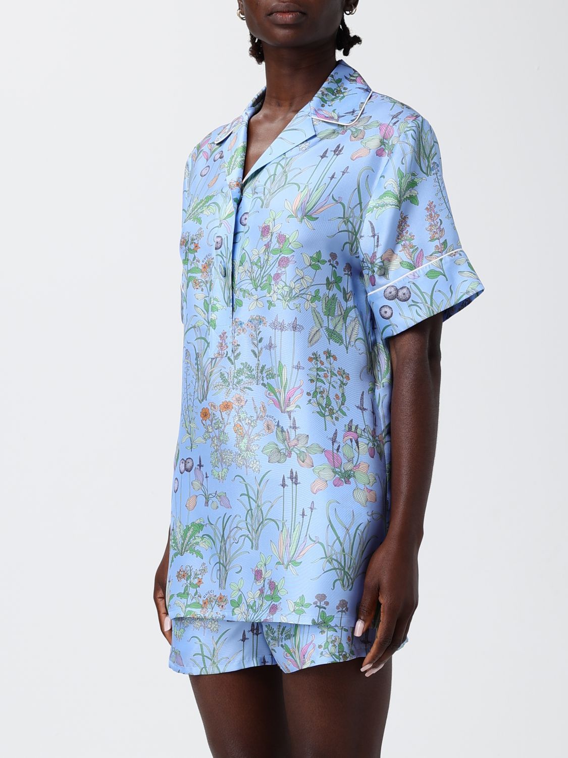 Gucci Gucci Shirt Woman Gnawed Blue Size M / US 6-8 / IT 42-44 - 4 Thumbnail