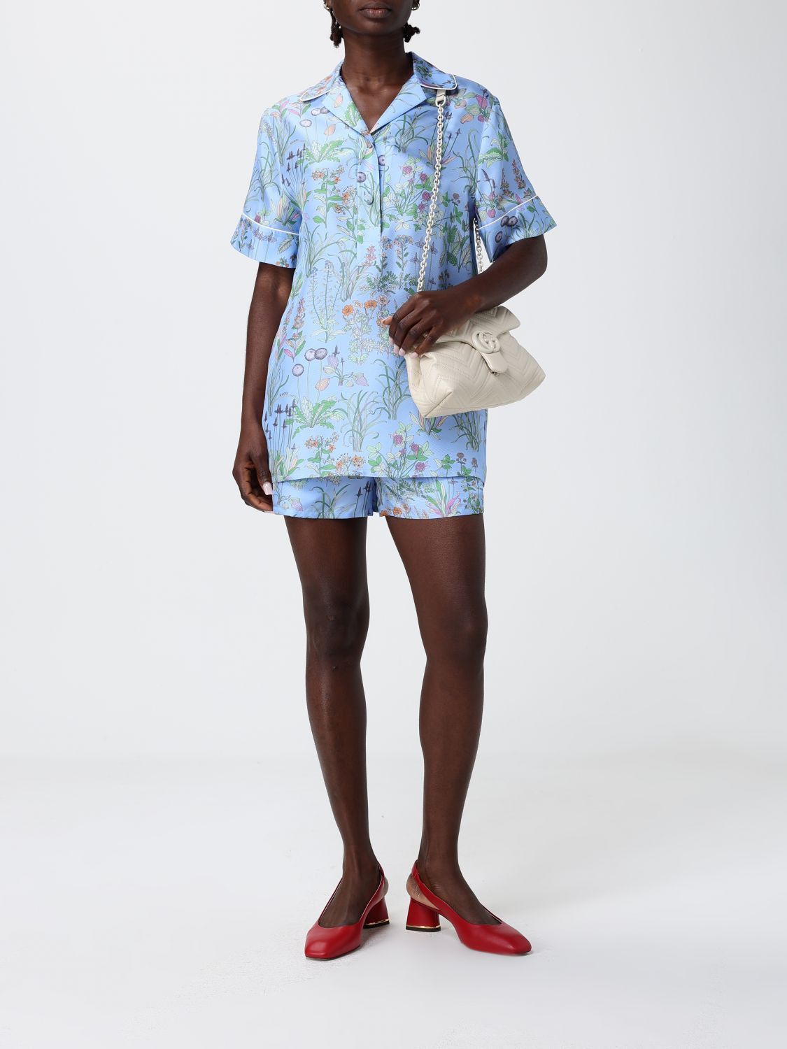 Gucci Gucci Shirt Woman Gnawed Blue Size M / US 6-8 / IT 42-44 - 2 Thumbnail