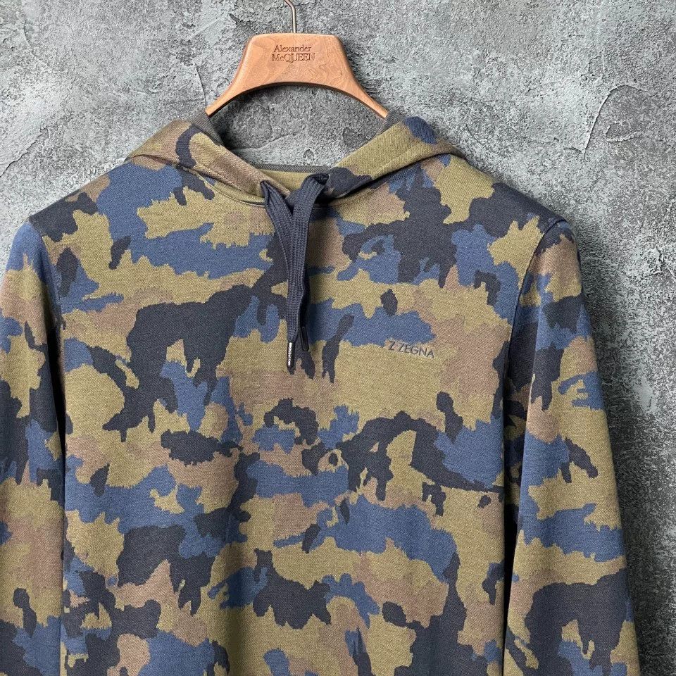 Ermenegildo Zegna Ermenegildo Zegna Retro Camo Hoodie s Men Size US S / EU 44-46 / 1 - 3 Thumbnail