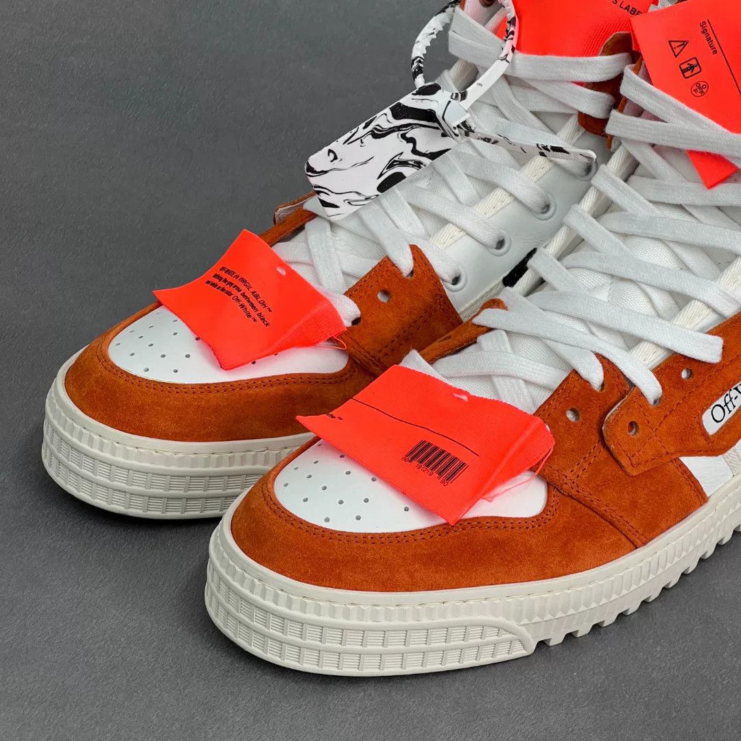 Off-White Off-White Leather White Hitop Sneakers 9 Men Size US 9 / EU 42 - 3 Thumbnail
