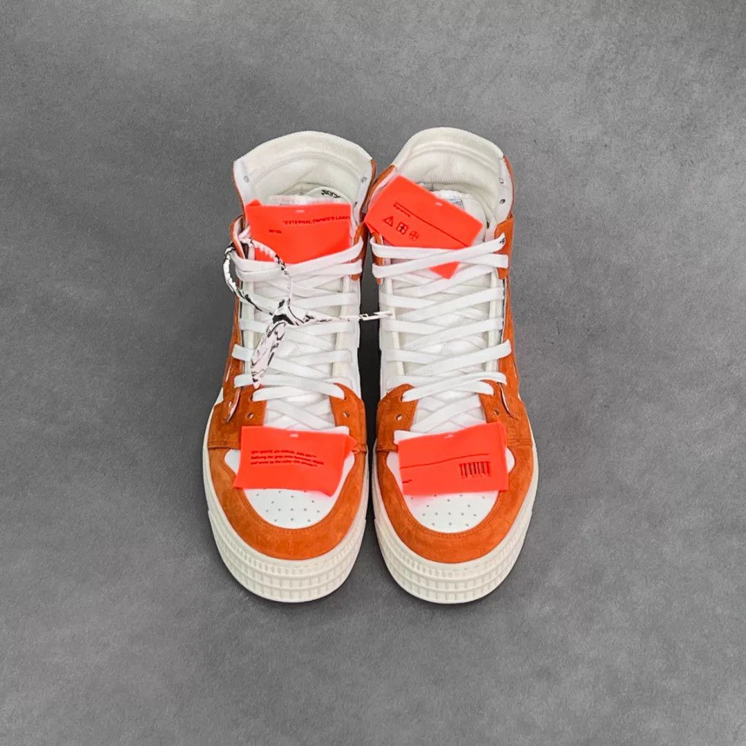 Off-White Off-White Leather White Hitop Sneakers 9 Men Size US 9 / EU 42 - 7 Thumbnail