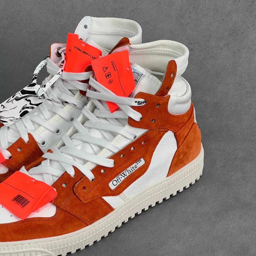 Off-White Off-White Leather White Hitop Sneakers 9 Men Size US 9 / EU 42 - 2 Thumbnail