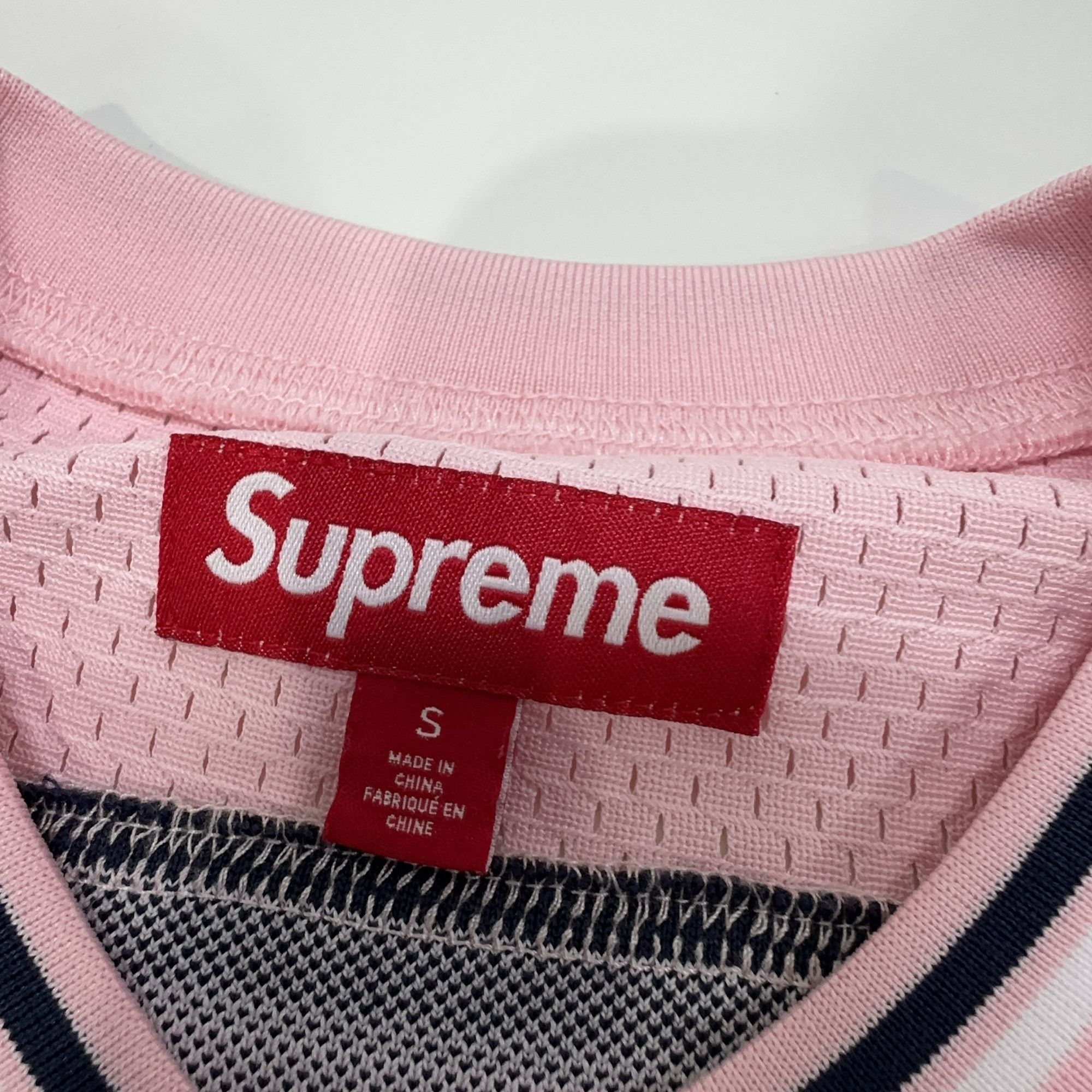 Supreme Supreme Pink Jacquard Rib Football Jersey S Size US S / EU 44-46 / 1 - 5 Thumbnail