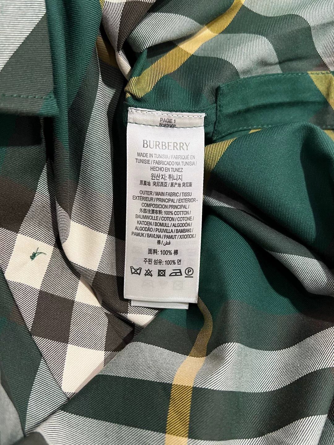 Burberry Burberry Cotton Plaid Green Shirt m Men Size US M / EU 48-50 / 2 - 7 Thumbnail
