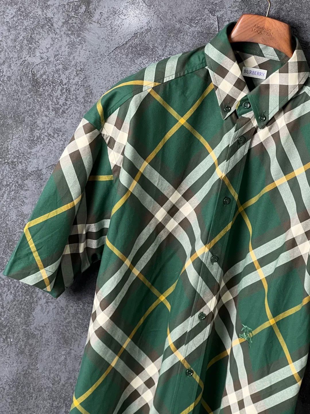 Burberry Burberry Cotton Plaid Green Shirt m Men Size US M / EU 48-50 / 2 - 5 Thumbnail