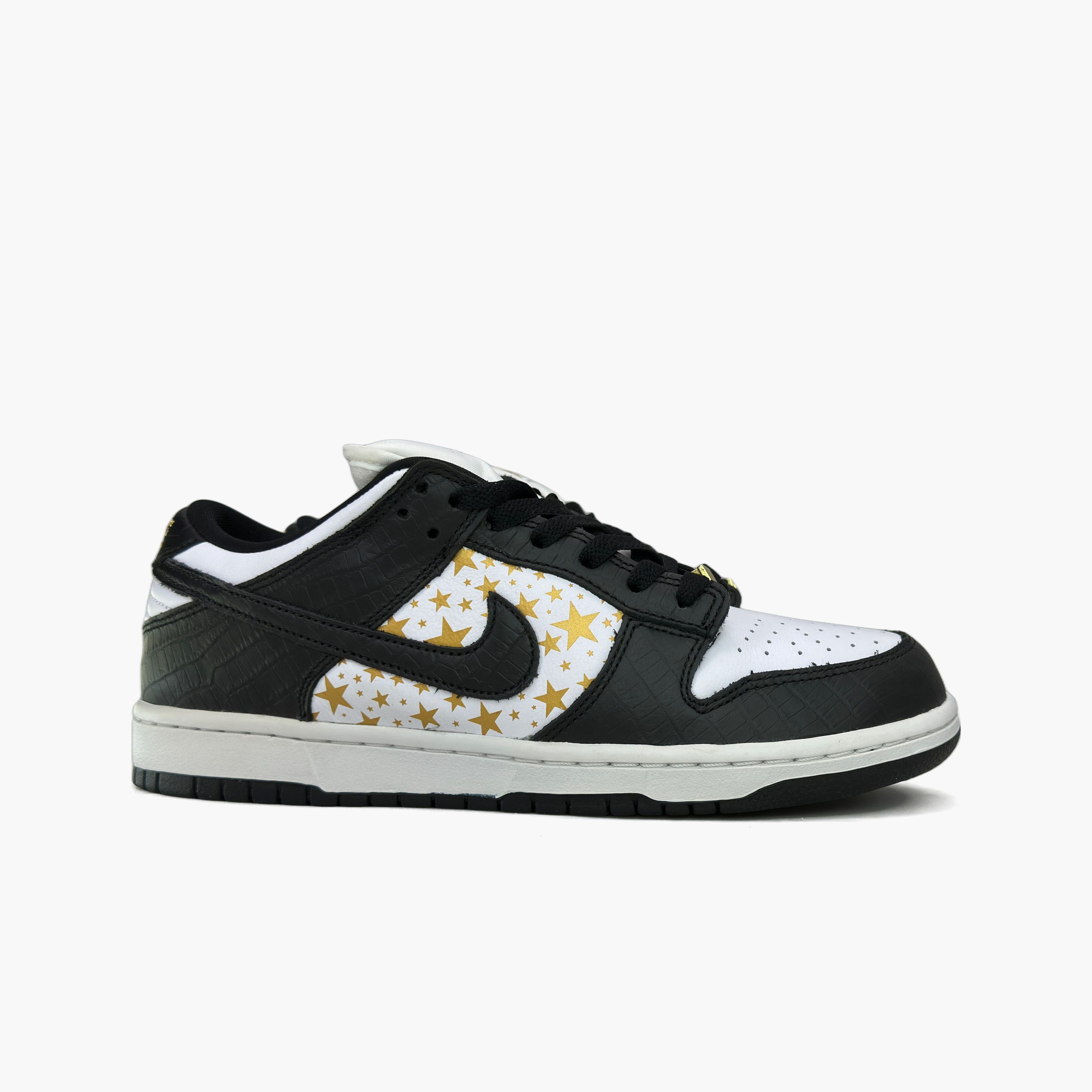 Nike Nike x Supreme SB Dunk Low Black Stars EU 40.5 Size US 7.5 / EU 40-41 - 5 Thumbnail