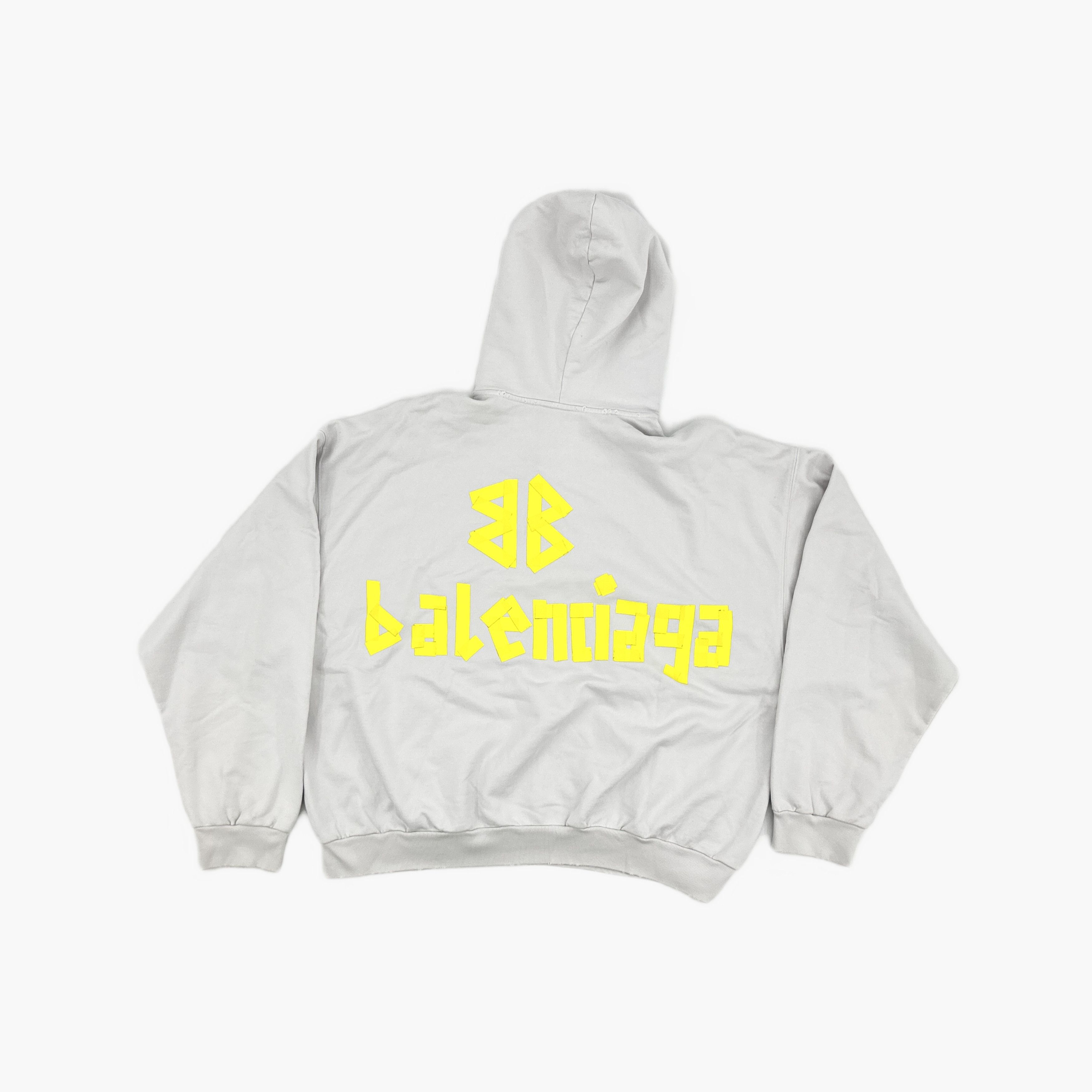Balenciaga Balenciaga Distressed Logo Hoodie Size S Size US S / EU 44-46 / 1 - 3 Thumbnail