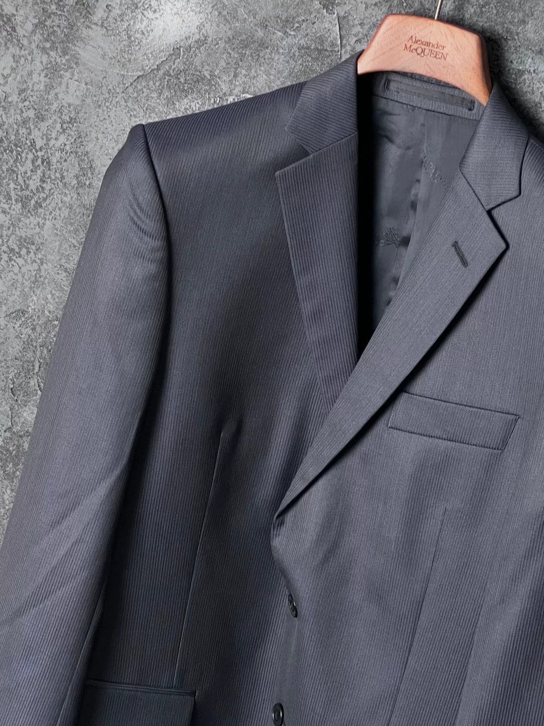 Versace Versace Wool Gray Suit 40r Men Size 40R - 4 Thumbnail