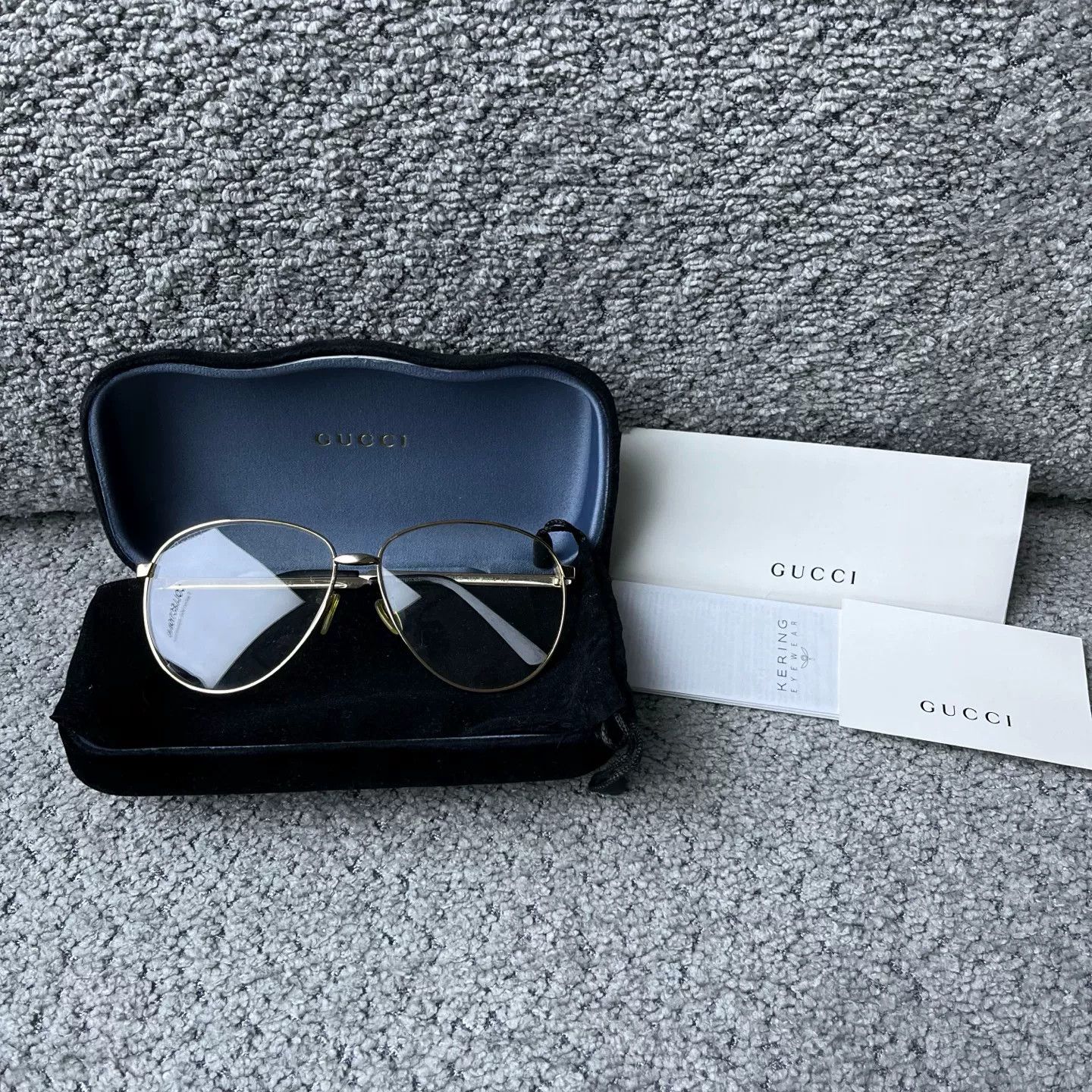 Gucci Gucci Web Stripe Round Optical Glasses ONE SIZE Size ONE SIZE - 2 Thumbnail