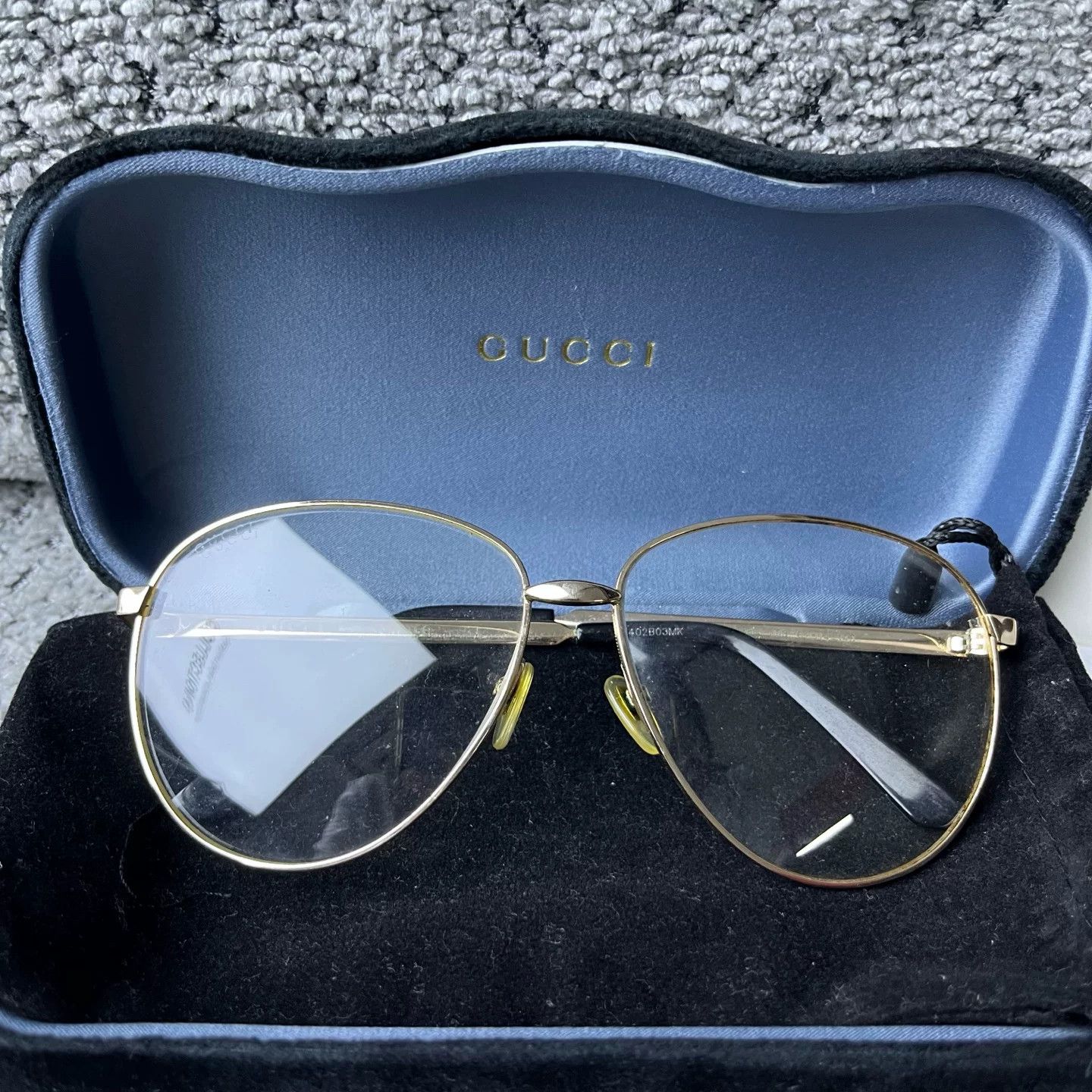 Gucci Gucci Web Stripe Round Optical Glasses ONE SIZE Size ONE SIZE - 3 Thumbnail