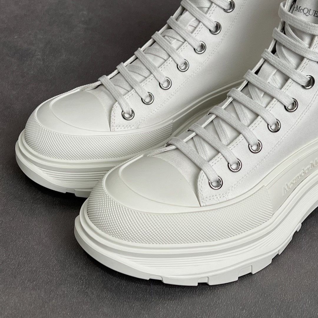 Alexander McQueen Alexander McQueen Casual White Hitop Sneakers 6 Men Size US 6 / EU 39 - 3 Thumbnail