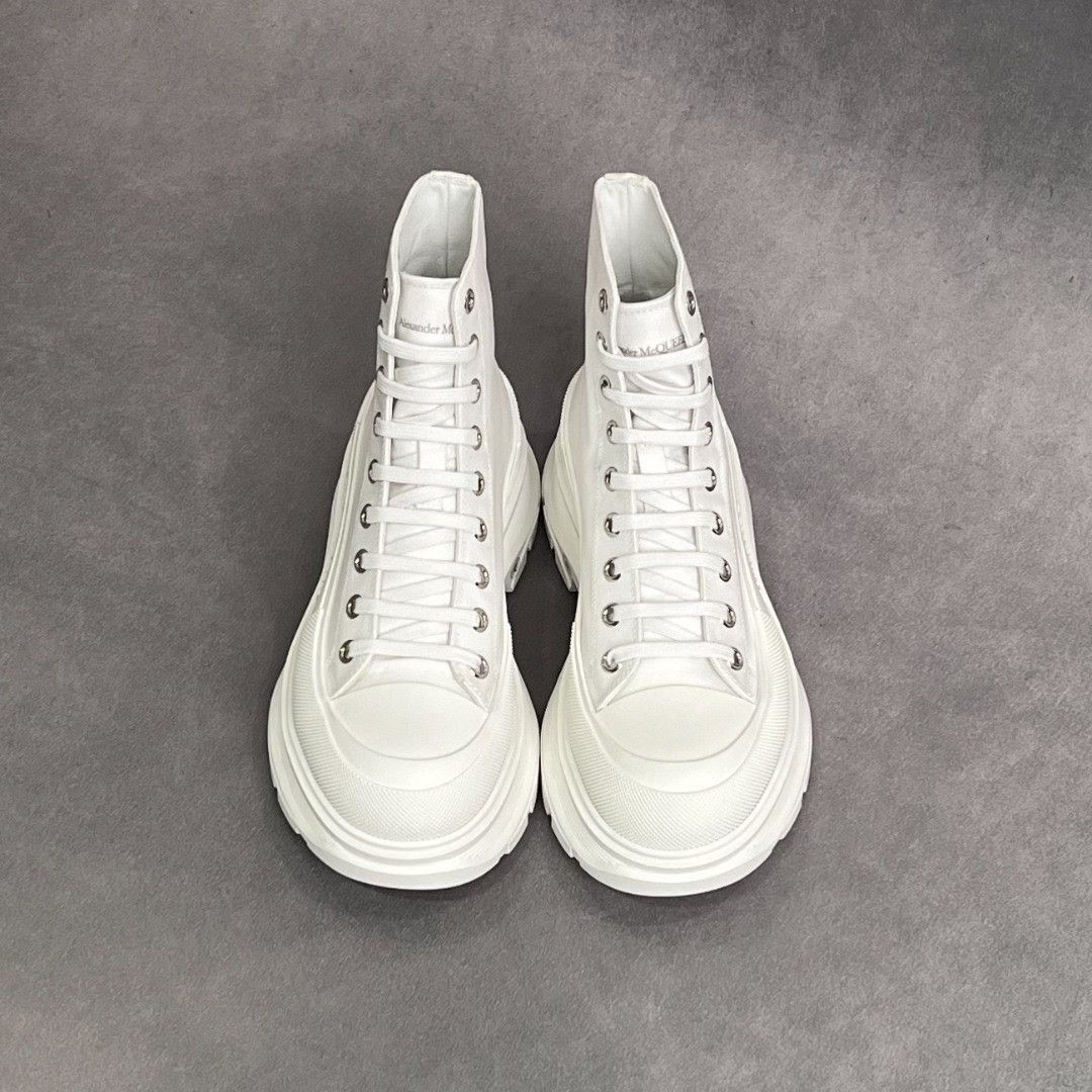 Alexander McQueen Alexander McQueen Casual White Hitop Sneakers 6 Men Size US 6 / EU 39 - 7 Thumbnail
