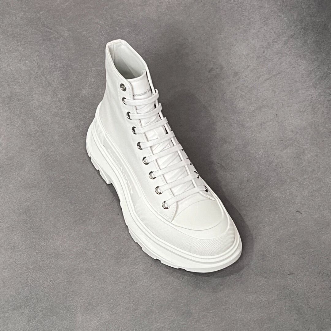 Alexander McQueen Alexander McQueen Casual White Hitop Sneakers 6 Men Size US 6 / EU 39 - 5 Thumbnail