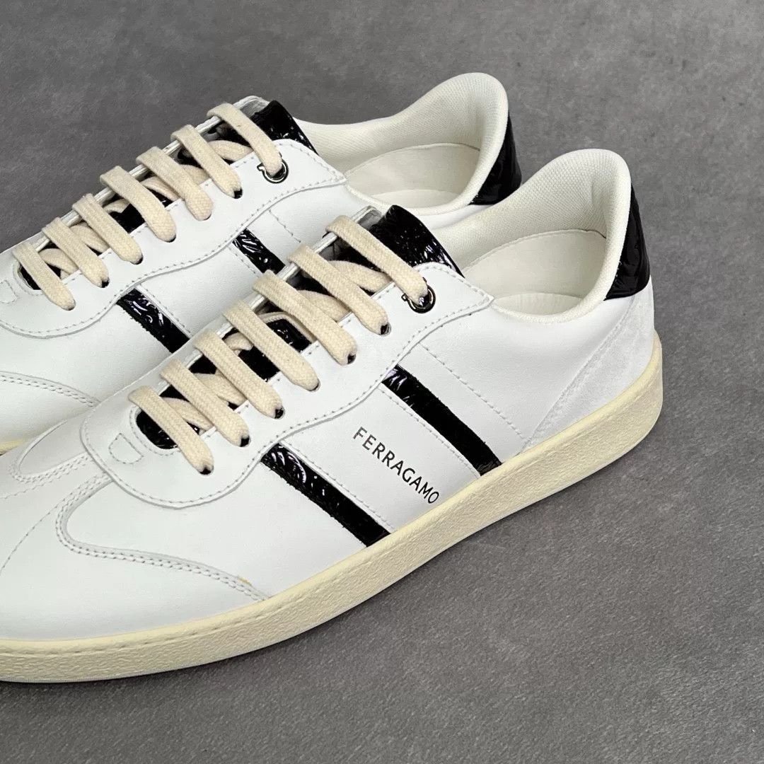 Salvatore Ferragamo Salvatore Ferragamo Leather Black Lowtop Sneakers 8 Men Size US 8 / EU 41 - 2 Thumbnail